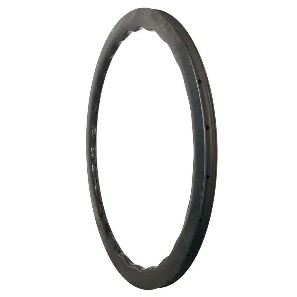 700C 1 pcs Wave Bike Carbon Rims 28mm Width Tubeless Tubular 35-80mm Depth