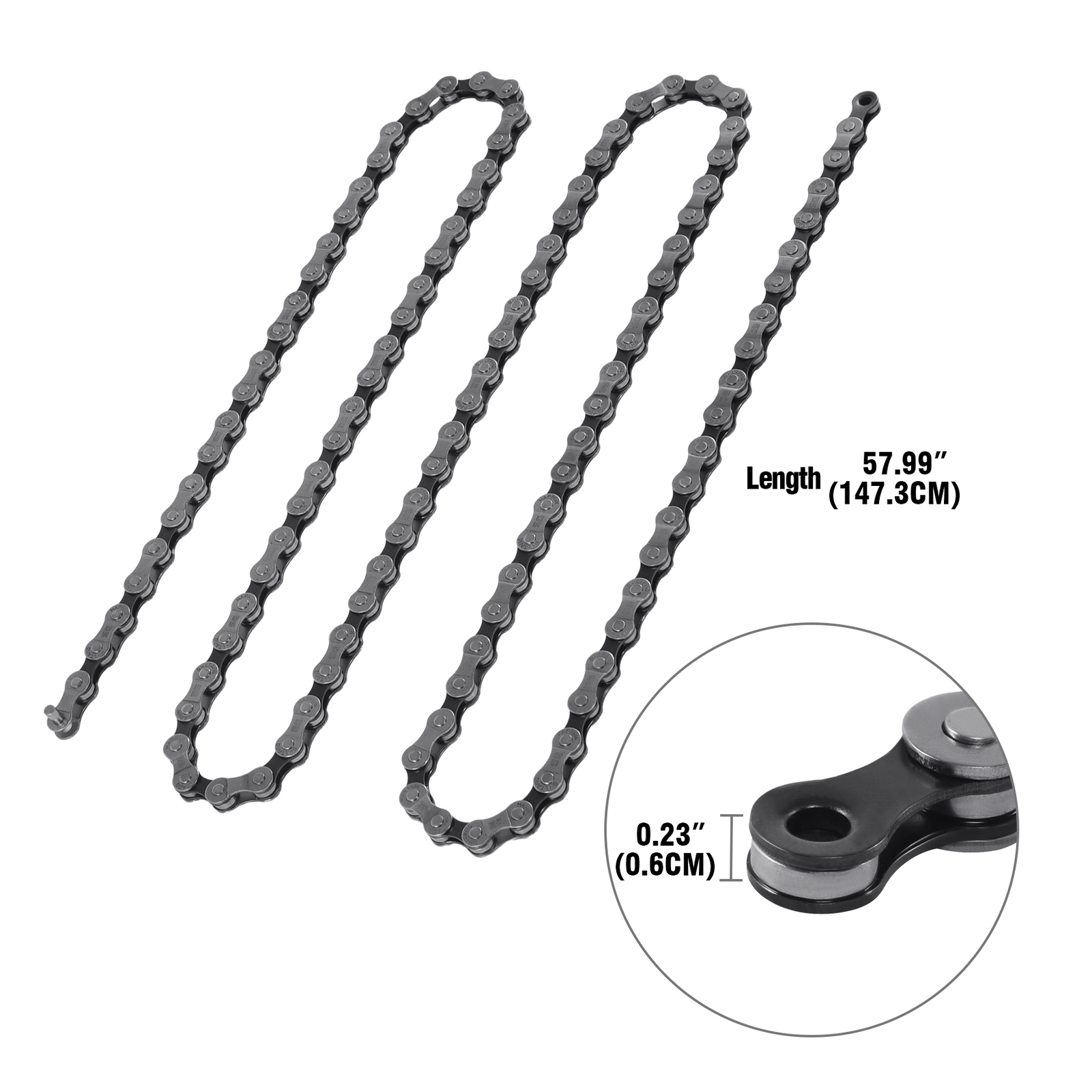 Bicycle Carbon Steel Chain With 116 Links 6-7-8 Speed MTB Mountain Bike Chain