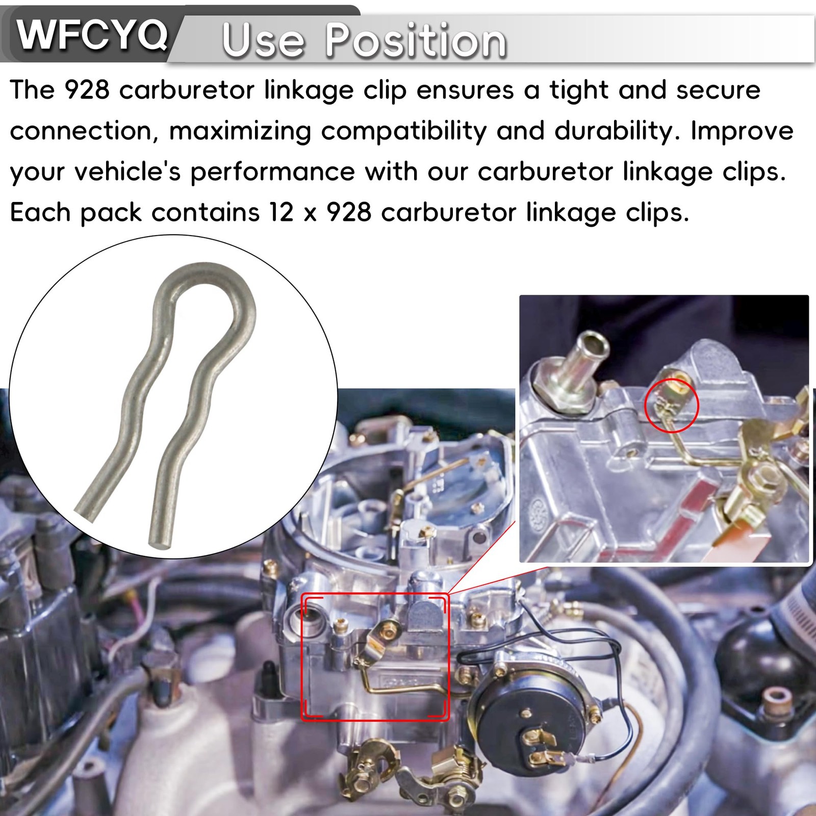 Carb Linkage Clips 928 Zinc Carb Linkage Clips, for Edelbrock & Assorted Carb…