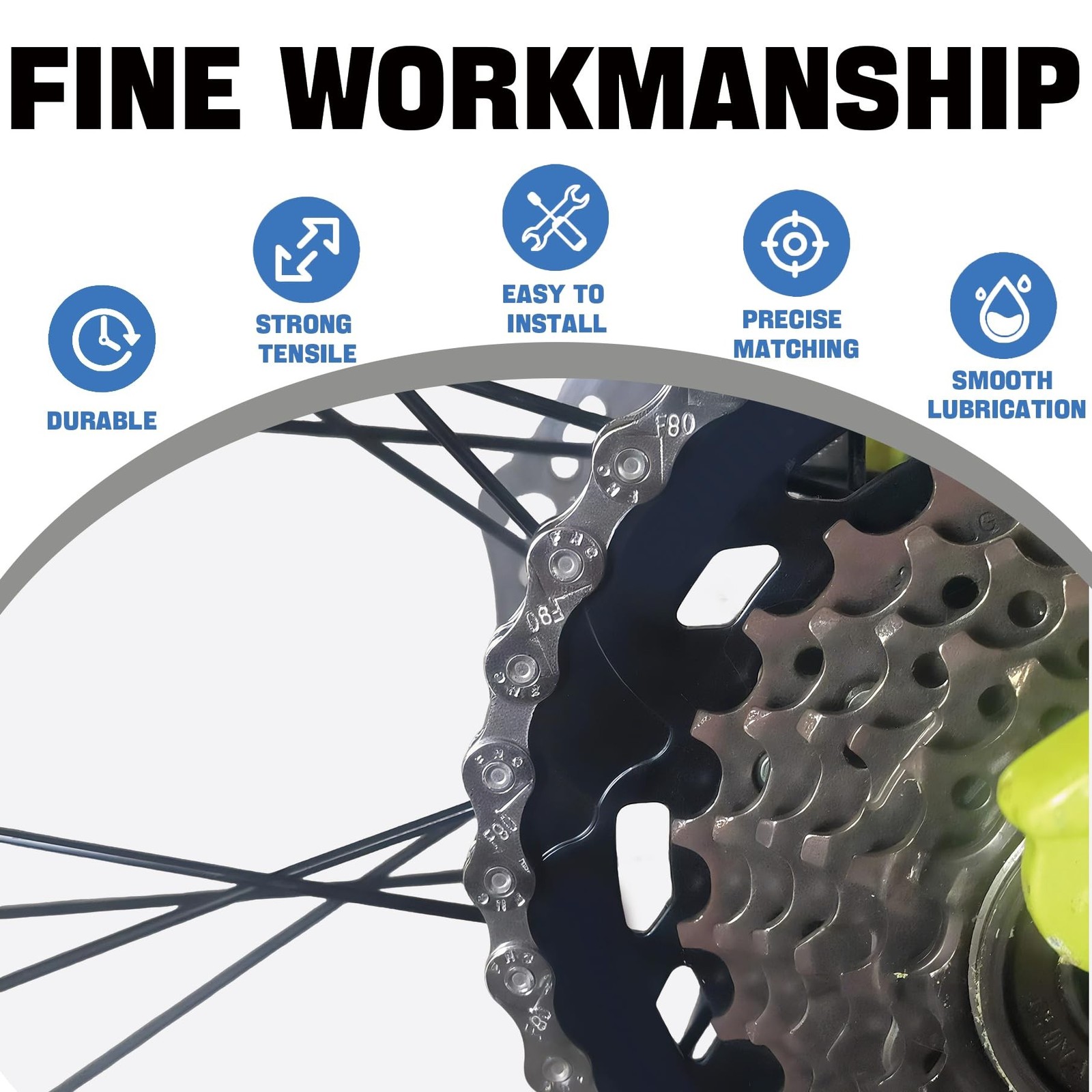 6/7/8/9/10/11/12 Speed Bike Chain – High-Strength, Durable & Smooth-Shifti