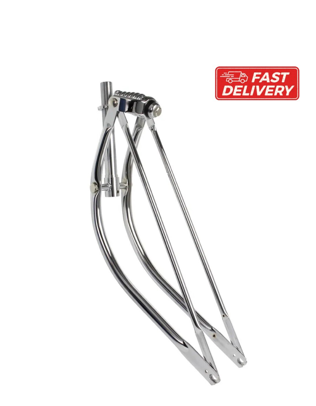 26’’ Spring Bent Fork Heavy Duty 1″ Threaded Chrome Steel Lowrider Cruiser Bike