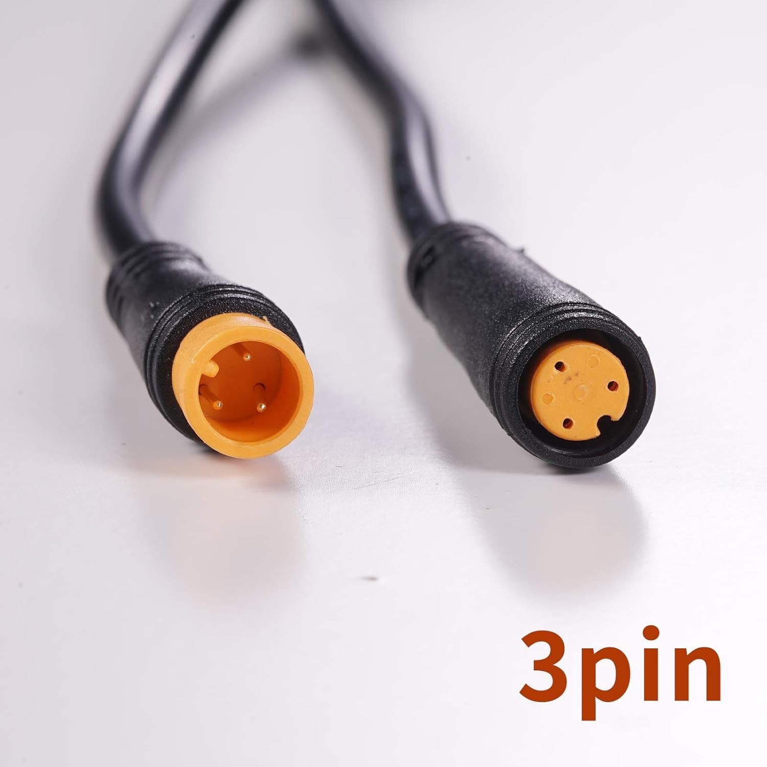 Ebike Extension Cable 2-9 Pin Waterproof Plug for Light Throttle Display 80cm