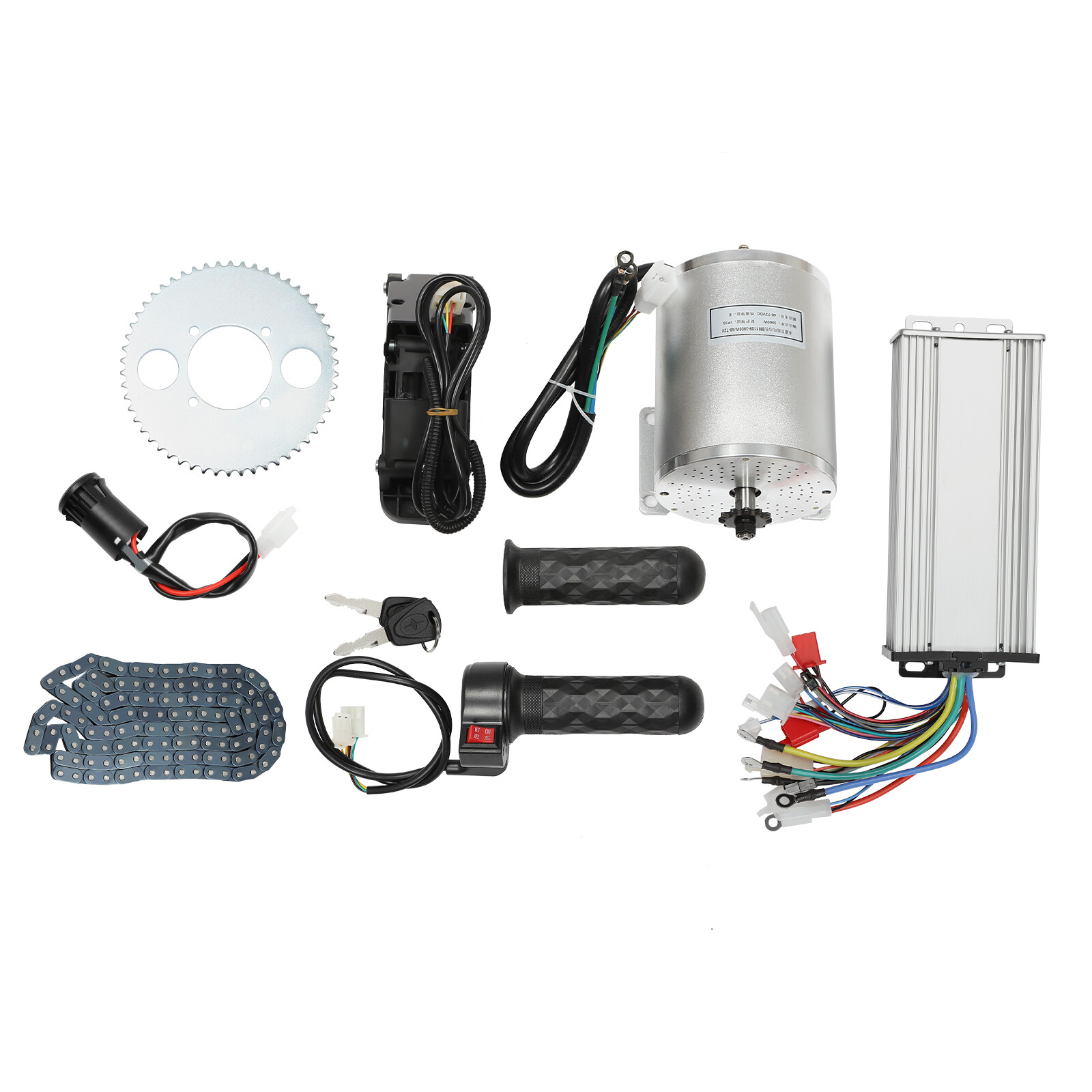 DC 48-72V 3000W Motor Kit with Brushless Controller for Electric Scooter E-Bike