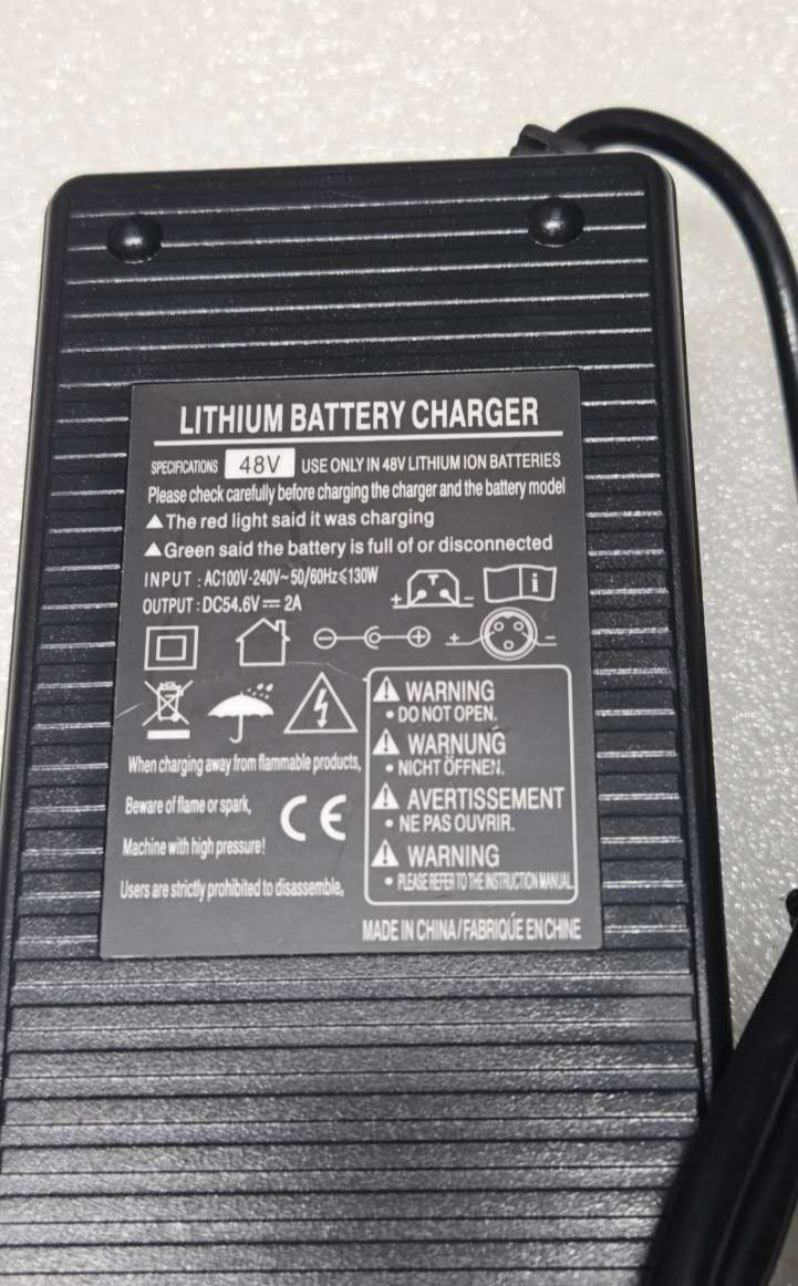 Wildeway 48v FW11/FW11 S 3.0 electric bike 54.6v 2a XLR charger original black