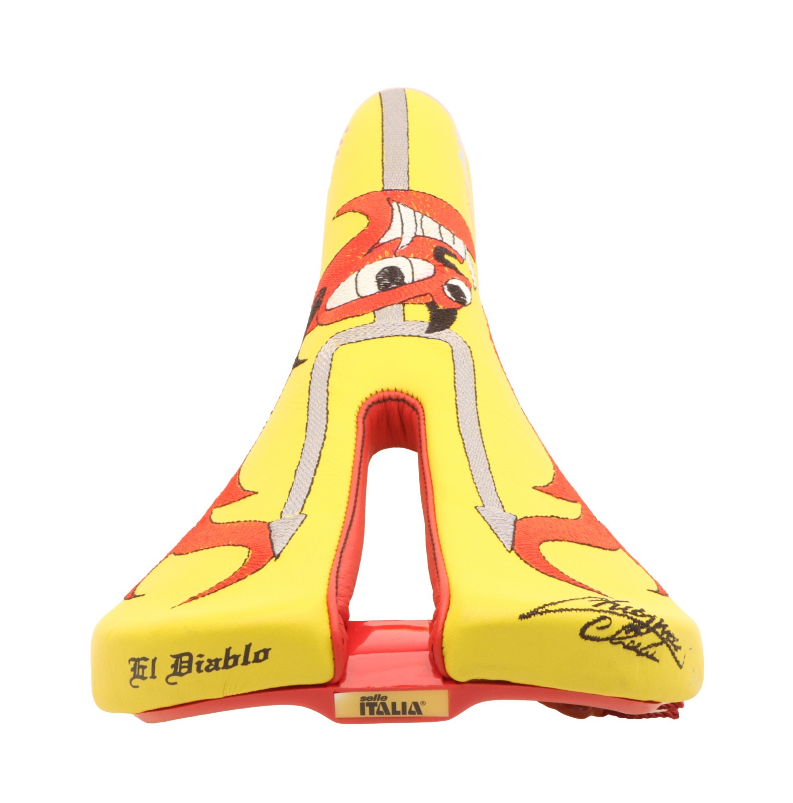 Selle Italia Mythos Saddle Claudio Chiappucci El Diablo Yellow/Red NIB NOS NEW