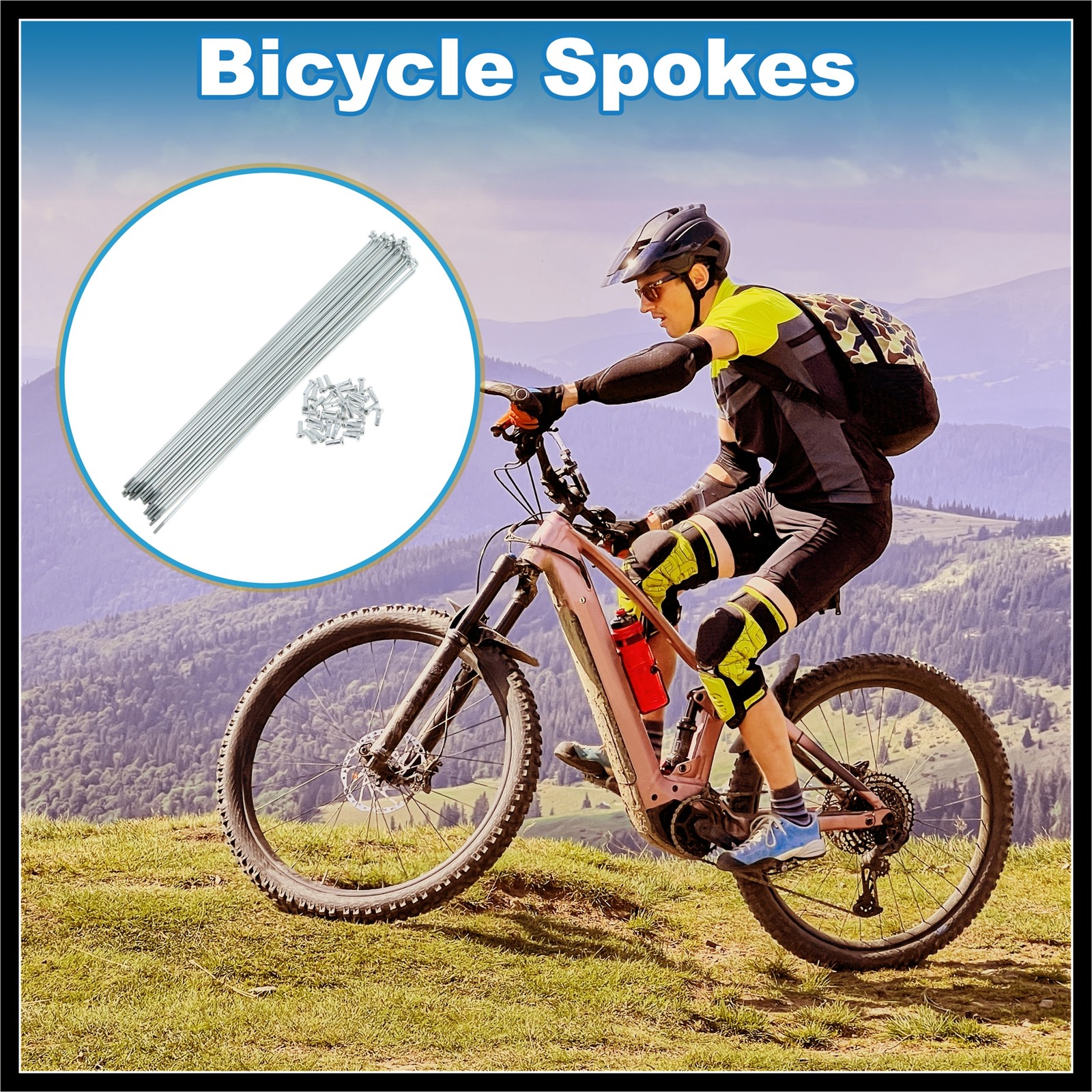 36Set 14G Bicycle Spokes 255mm Bike Wheel Spokes Galvanized Carbon Steel