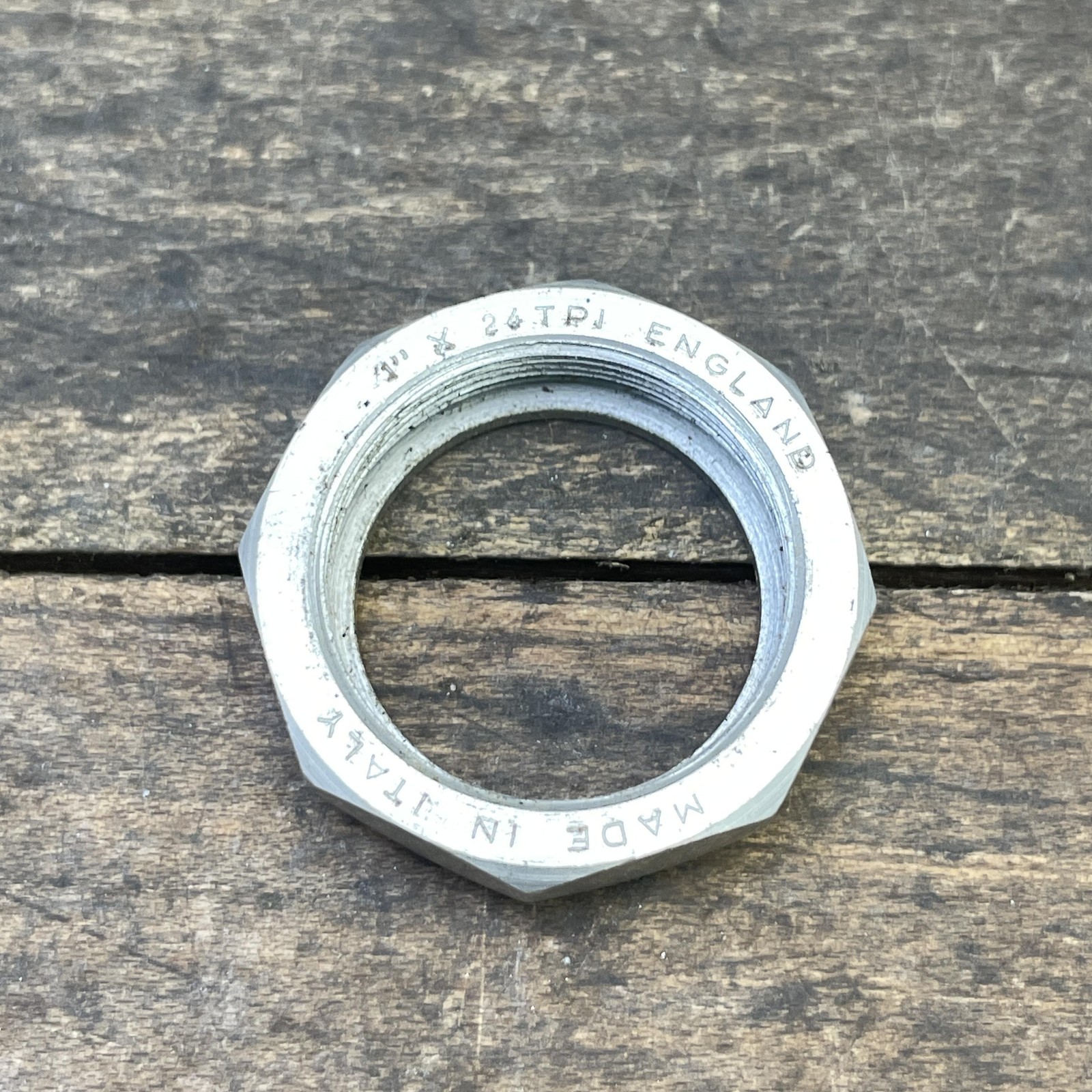 Vintage Campagnolo Super Record Headset Top Nut Alloy 1x24TPI England Italy