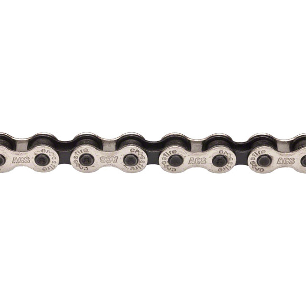 ACS Crossfire Single Speed Chain 1/8″ Silver Black 106L Track Fixed BMX Bike
