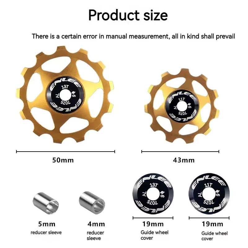 11T 13T Bicycle Jockey Wheels Rear Derailleur Bearing CNC Process Pulley Road Bi