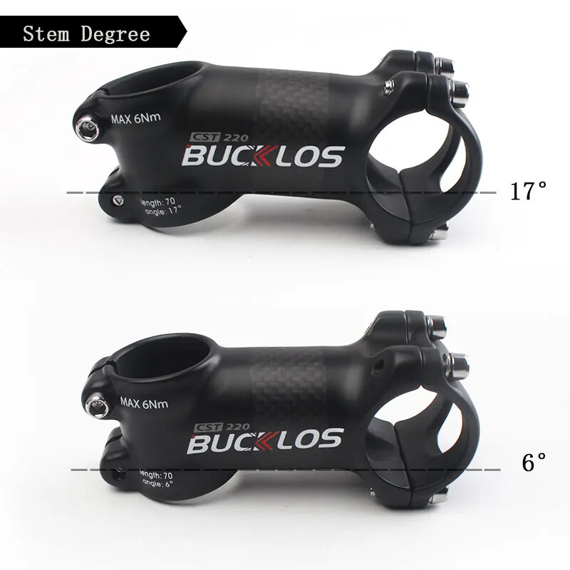 6/17 Degree Mountain Power Bike Carbon Ultralight Stem 70/80/90/100/110mm
