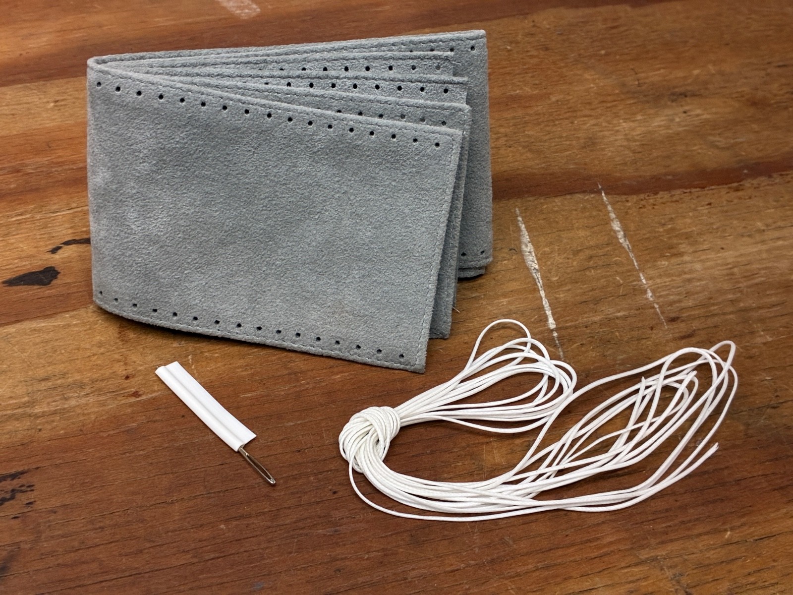 NOS Gray FujiToshi Escaine Synthetic Stich-Up Handlebar Wrap Kit with Cord Japan