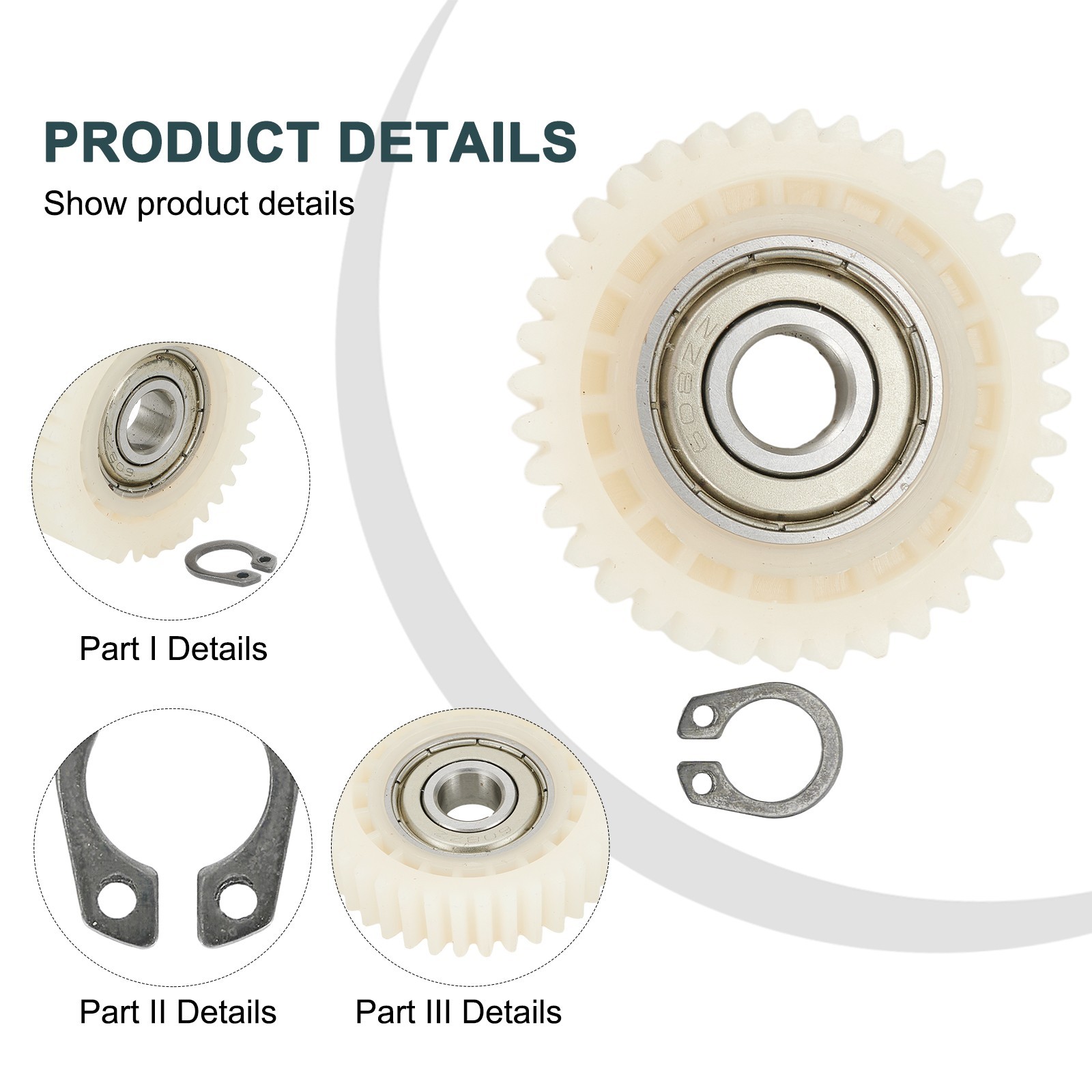 36 Teeth E-bike Wheel Hub Motor Planetary Gear With 608 Bearings 38x38x10mm 1pc