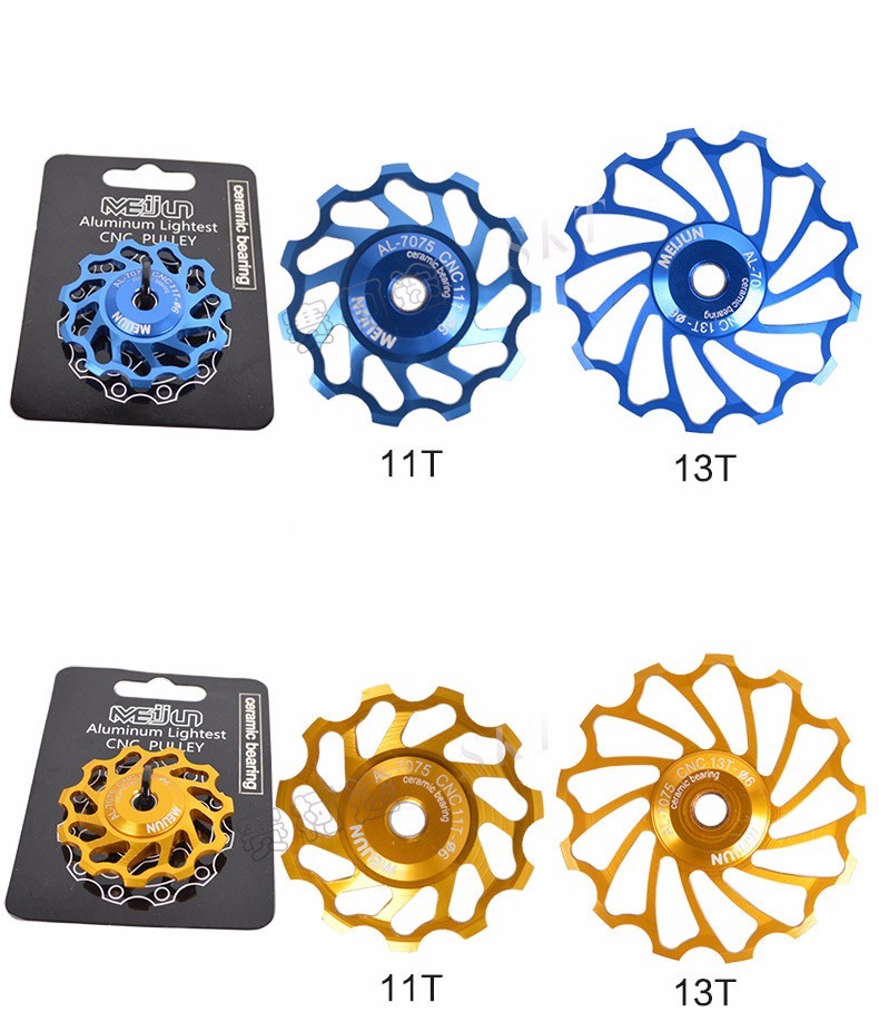 Bike Ceramic Pulley Rear Derailleur 11T 13T Guide Cycling Ceramics Bearing