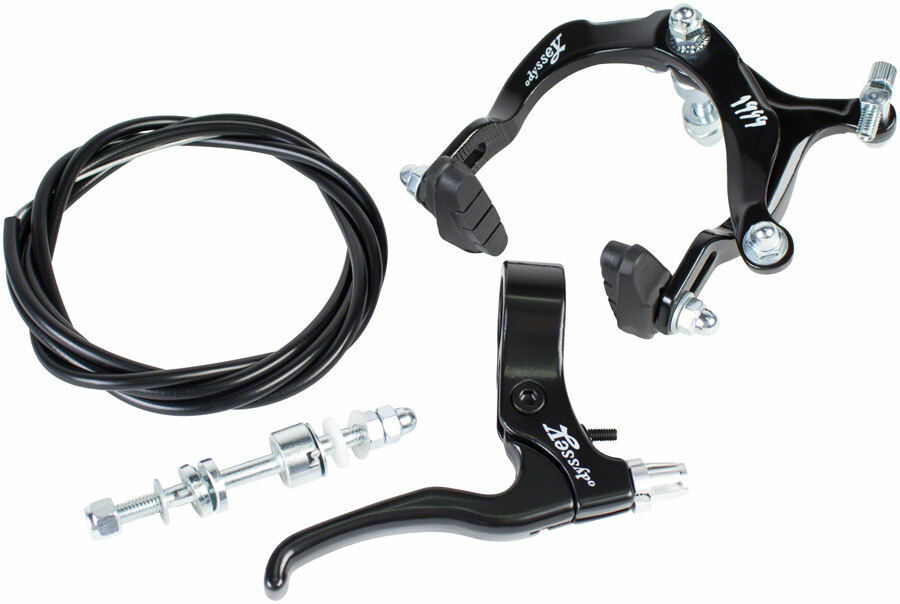 Odyssey 1999 BMX Single Brake Caliper 74-95mm w/ Lever Cable & Housing Black