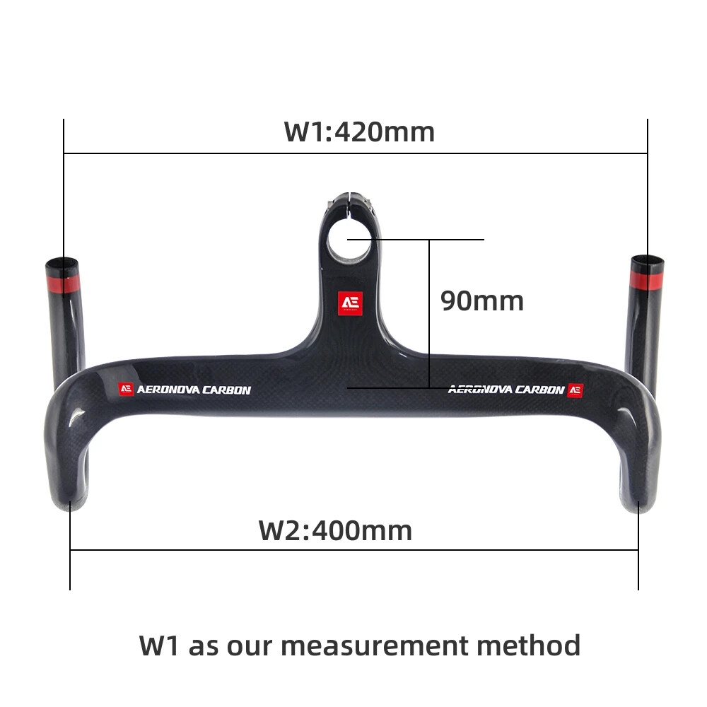 Carbon Gravel Road Bike Integrated Handlebar 400/420/440mm Full Inner Routing