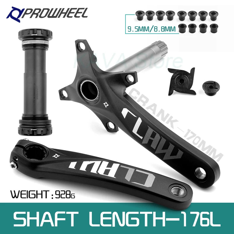 Snow Fat bike Crankset bicyle Crank Arm 104BCD Shaft 176/192mm Bottom Bracket