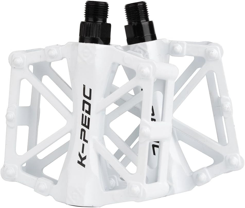 Lightweight Aluminium CNC Bike Pedals for MTB BMX – White