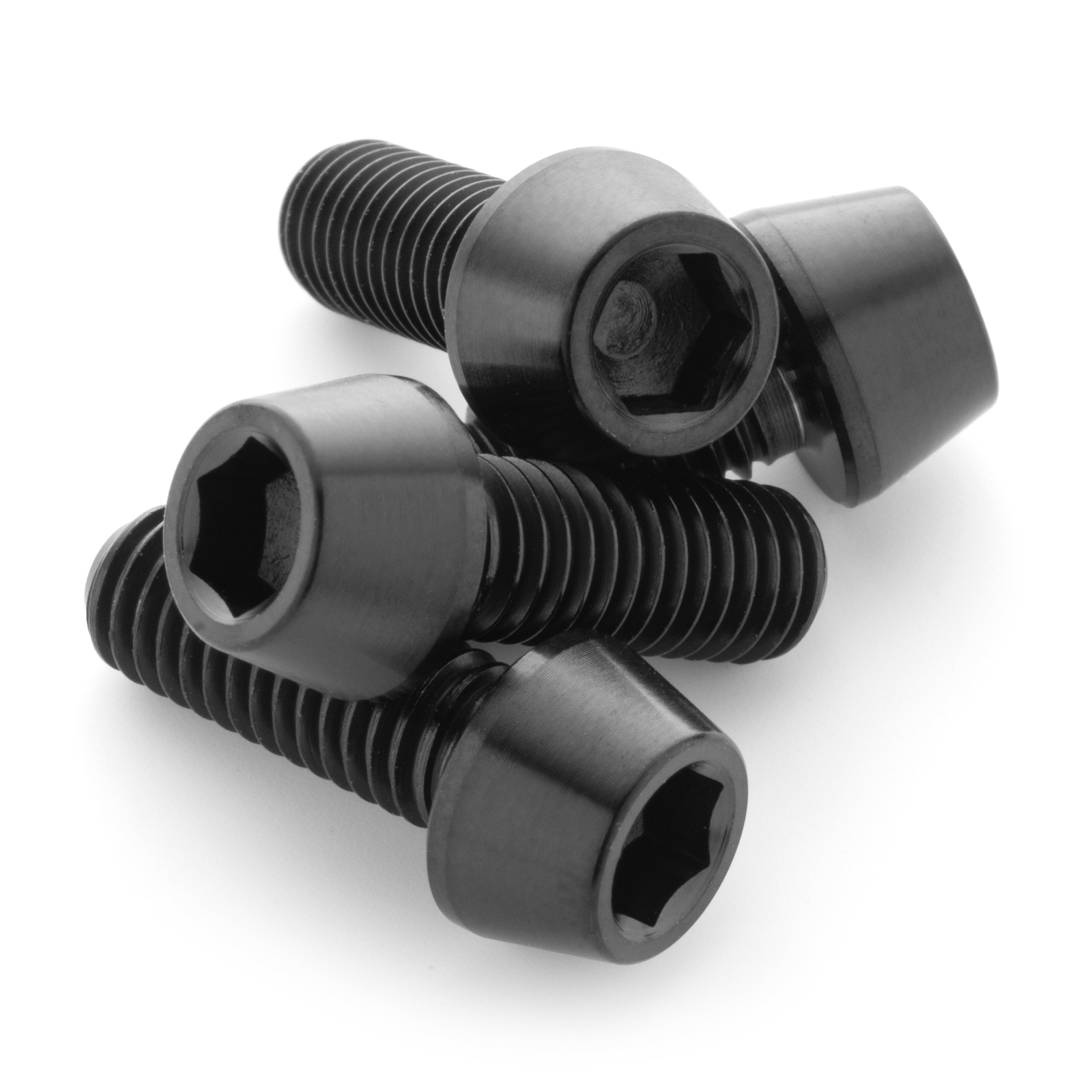 Ultra-Strong and Lightweight Black Titanium Water Bottle Cage Bolts from Terske