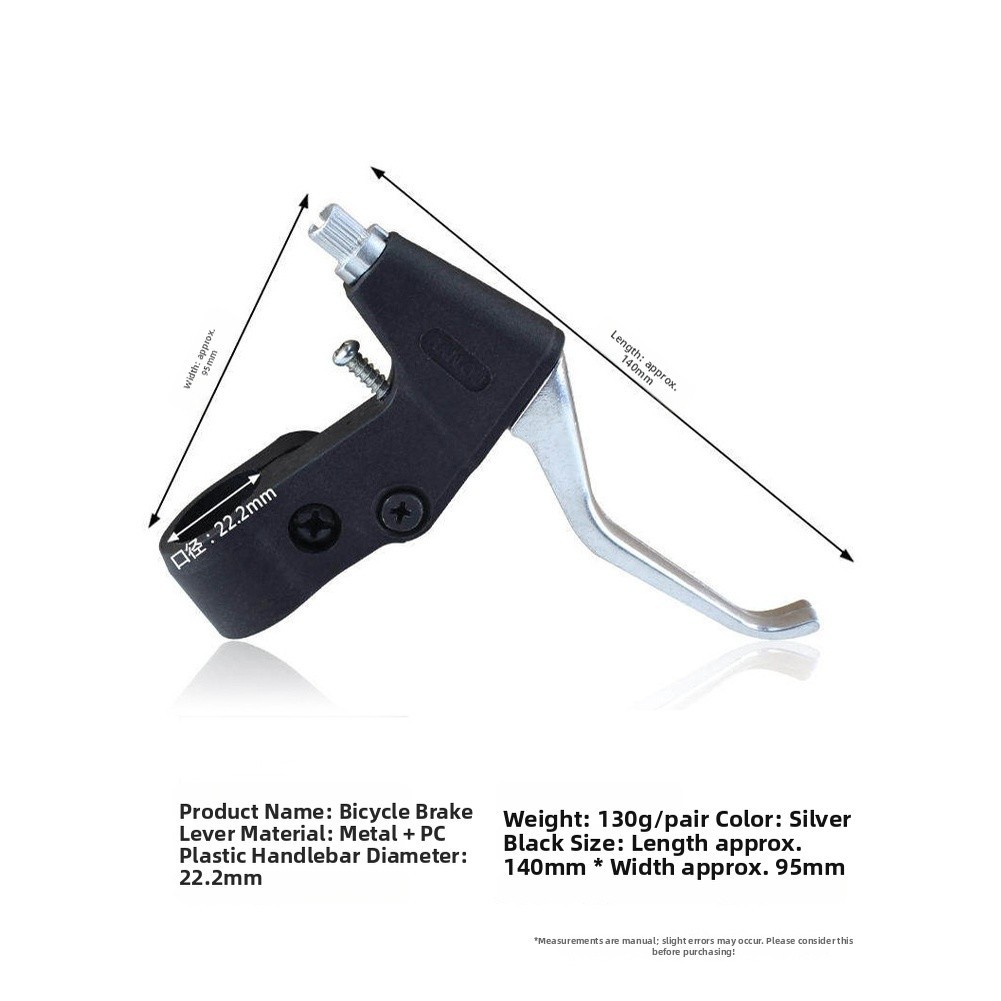 Foldable Mountain Bicycle Brake Levers Ergonomic Grip 14cm x 9.5cm Dimensions