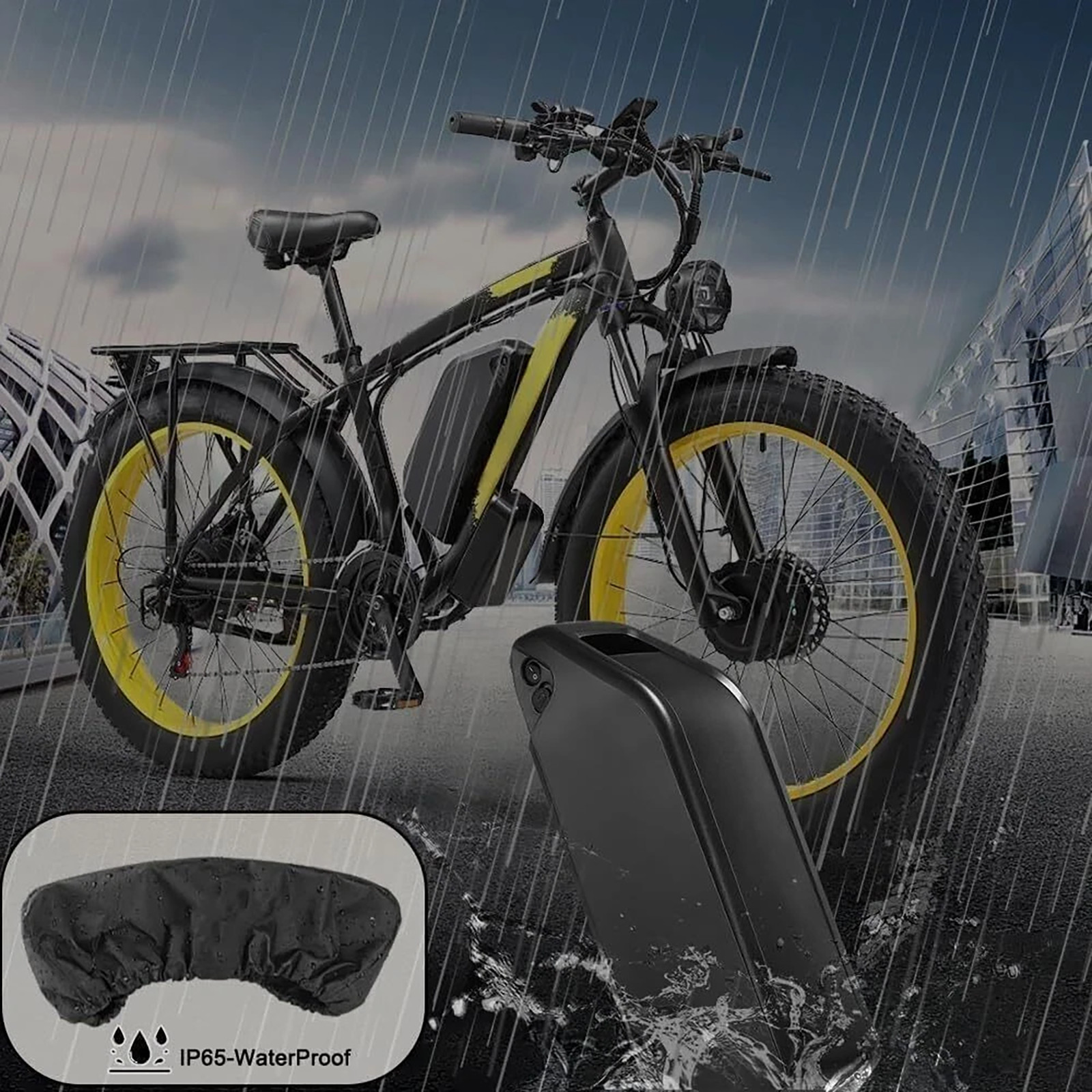 52V 48V 36V 10AH/15AH/20AH eBike Lithium Battery for Bicycle 0-2000W Motor 5-PIN
