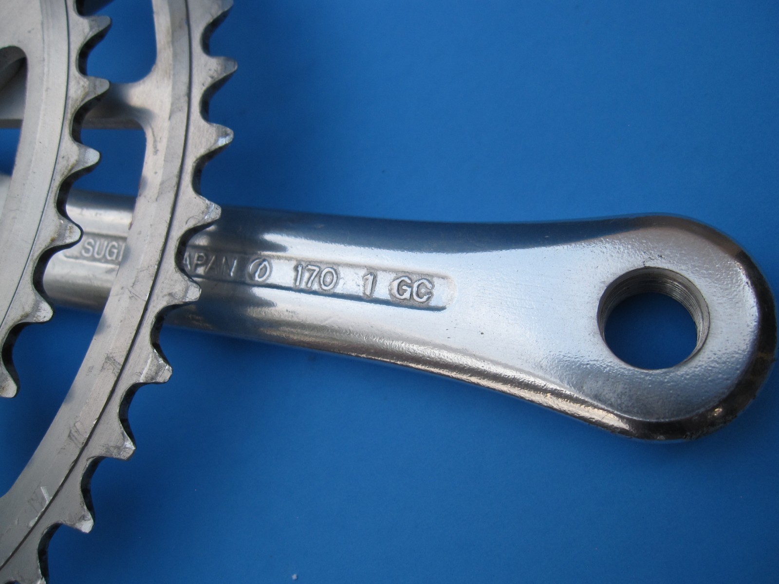 vintage Sugino RT crankset, 52/42T, square taper, 110BCD, 170mm, road or BMX