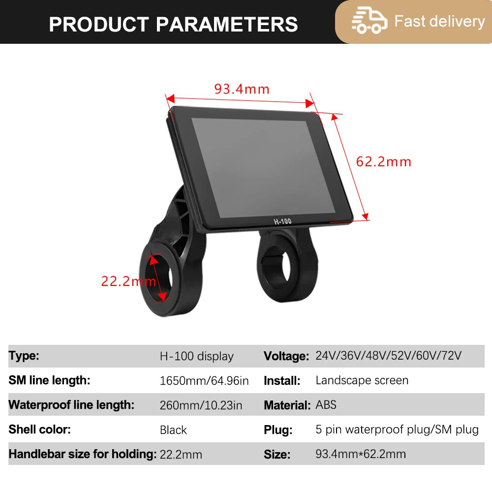 E-bike 3 Mode Controller Sine Wave Controlle 17A 26A 30A 40A with LCD Display