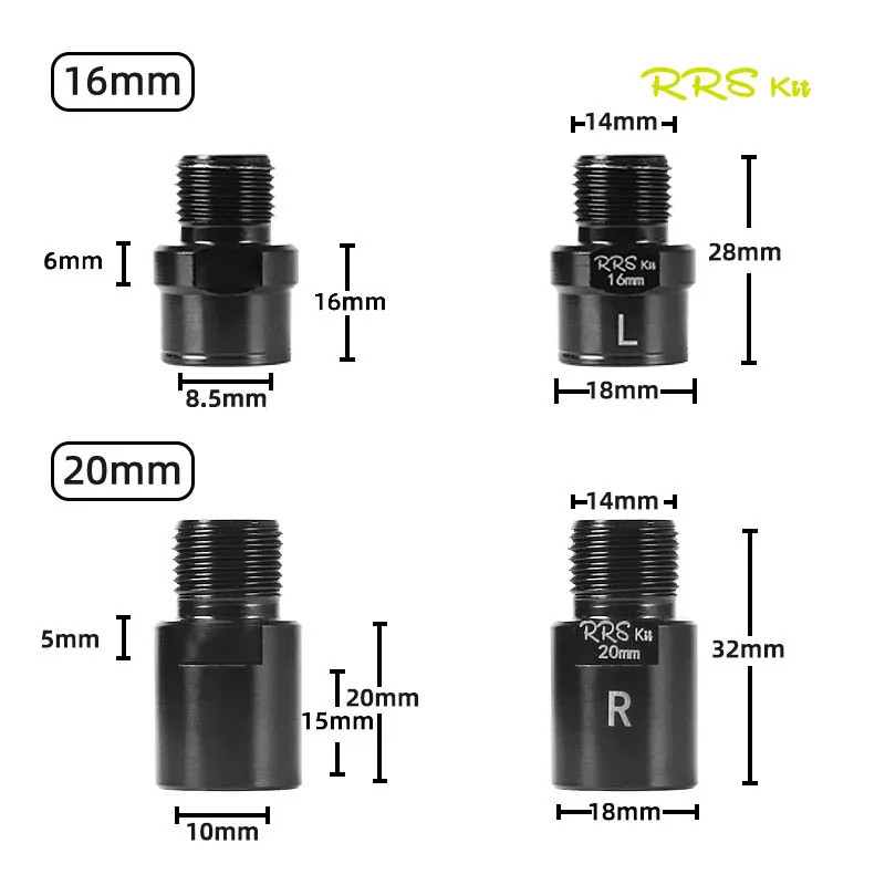 Stainless Steel Material Bike Pedal Axle Extenders Bicycle Pedal Extension Bolts