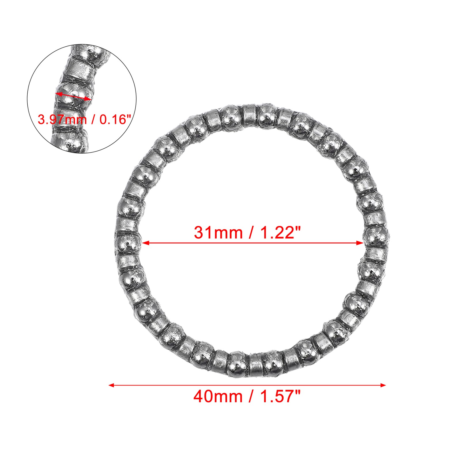 2pcs 3.97mm x 22 Balls Bearings Wheel Bearing Stop for Bicycle