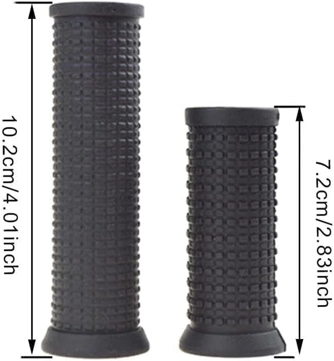2Pcs Black Bike Long Short Handlebar Grips For Twist Shifter Handle Bar