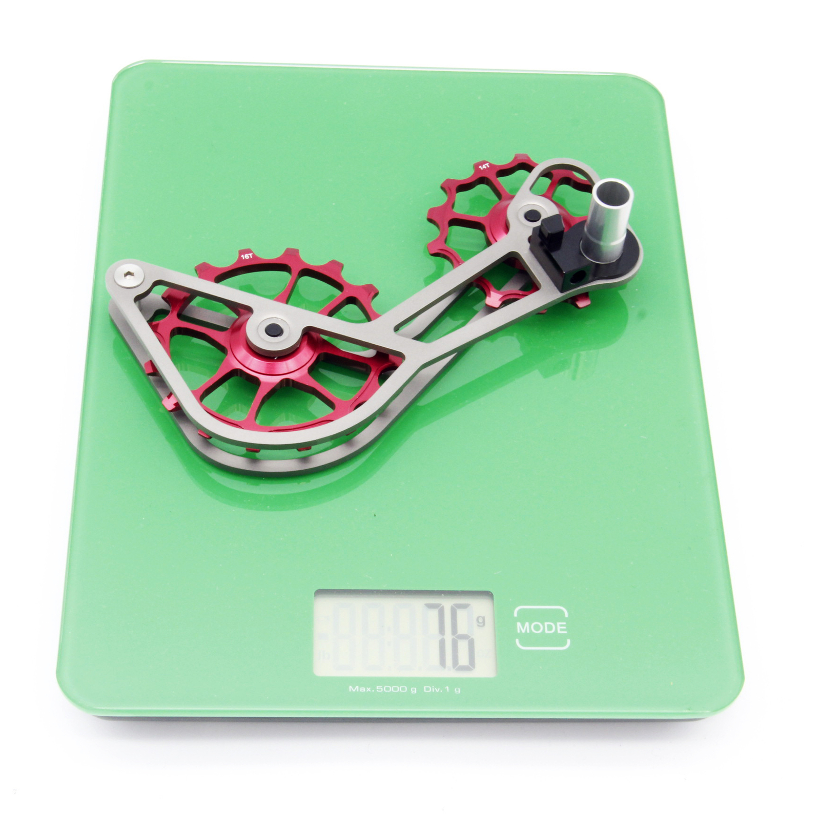 SwishTi Road Cycle Oversized Pulley Titanium Cage for Campy/Campagnolo Red