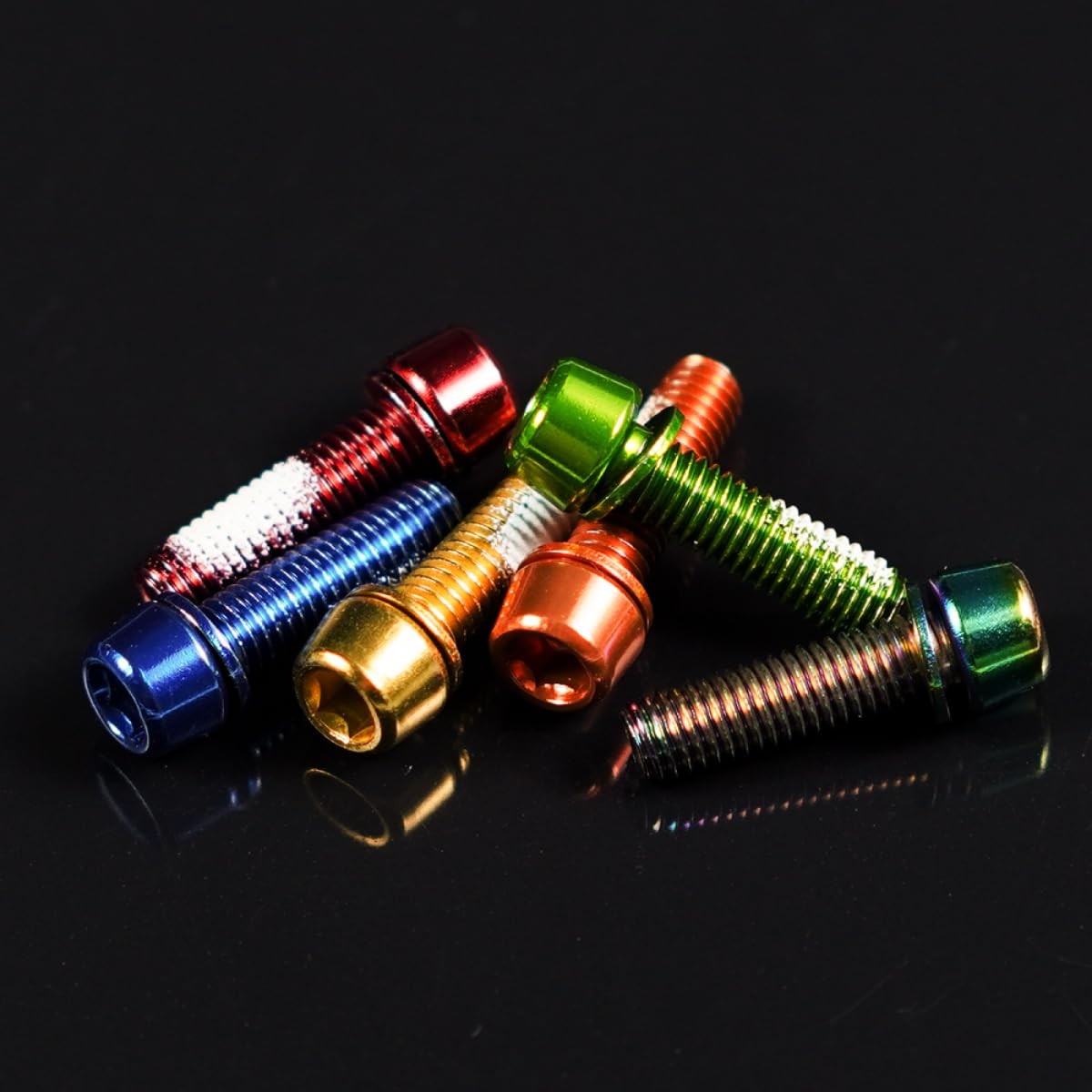 CNC Bike Stem Bolts，Stem Bolts for BMX/MTB/Road with Small, Orange