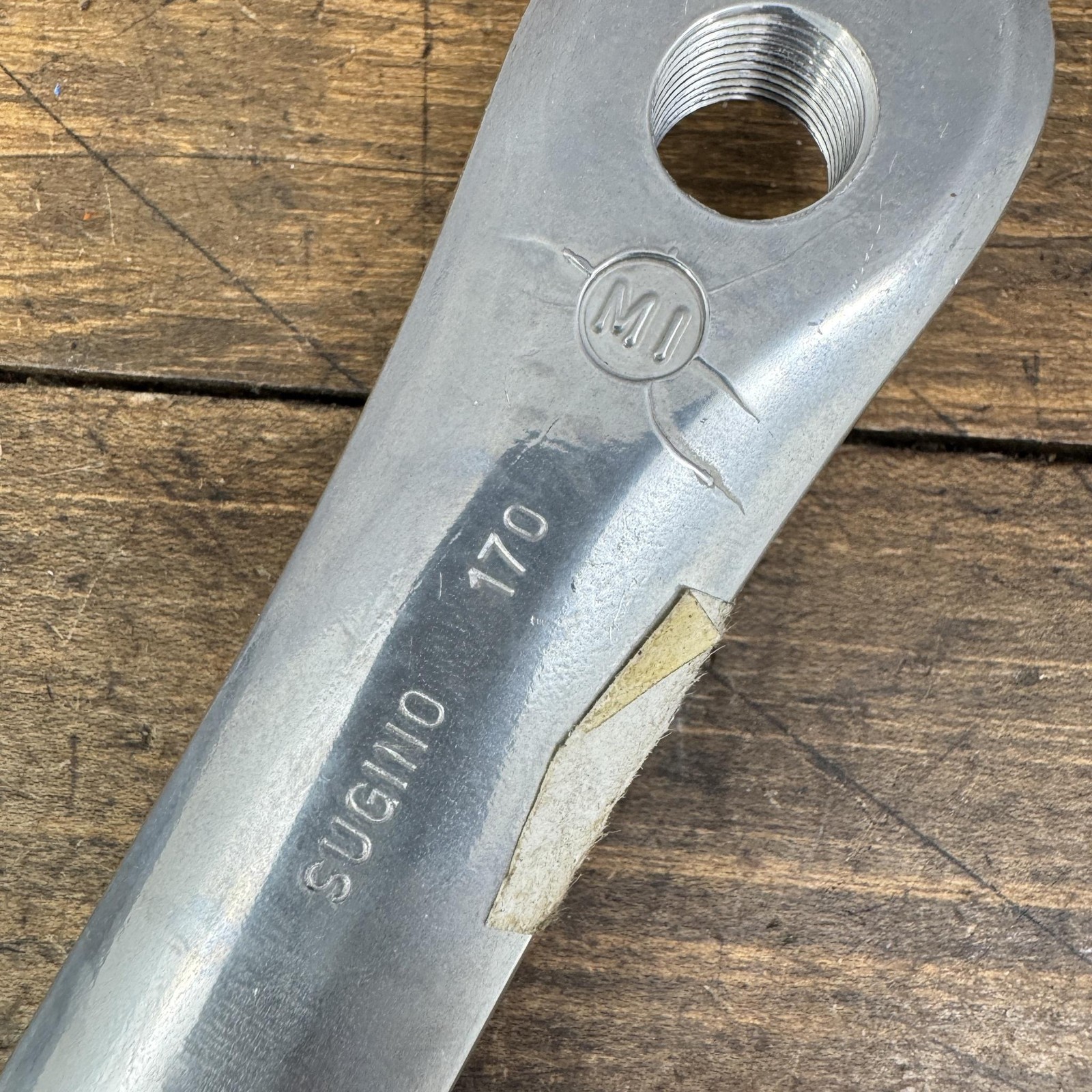 Vintage Sugino Crank Arm RIGHT 170mm Square Taper 94 BCD MTB Bike Impel Alloy