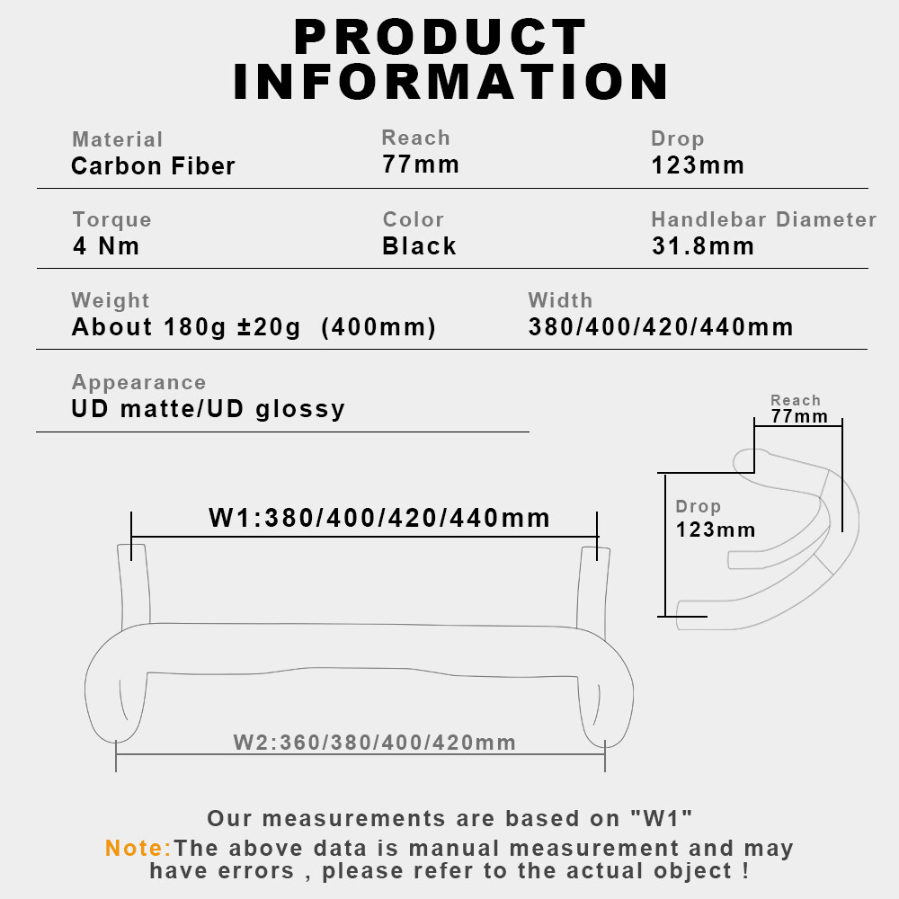 USA Stock Carbon Bike Bent Bar External Routing Racing Bike Drop Handlebar 31.8
