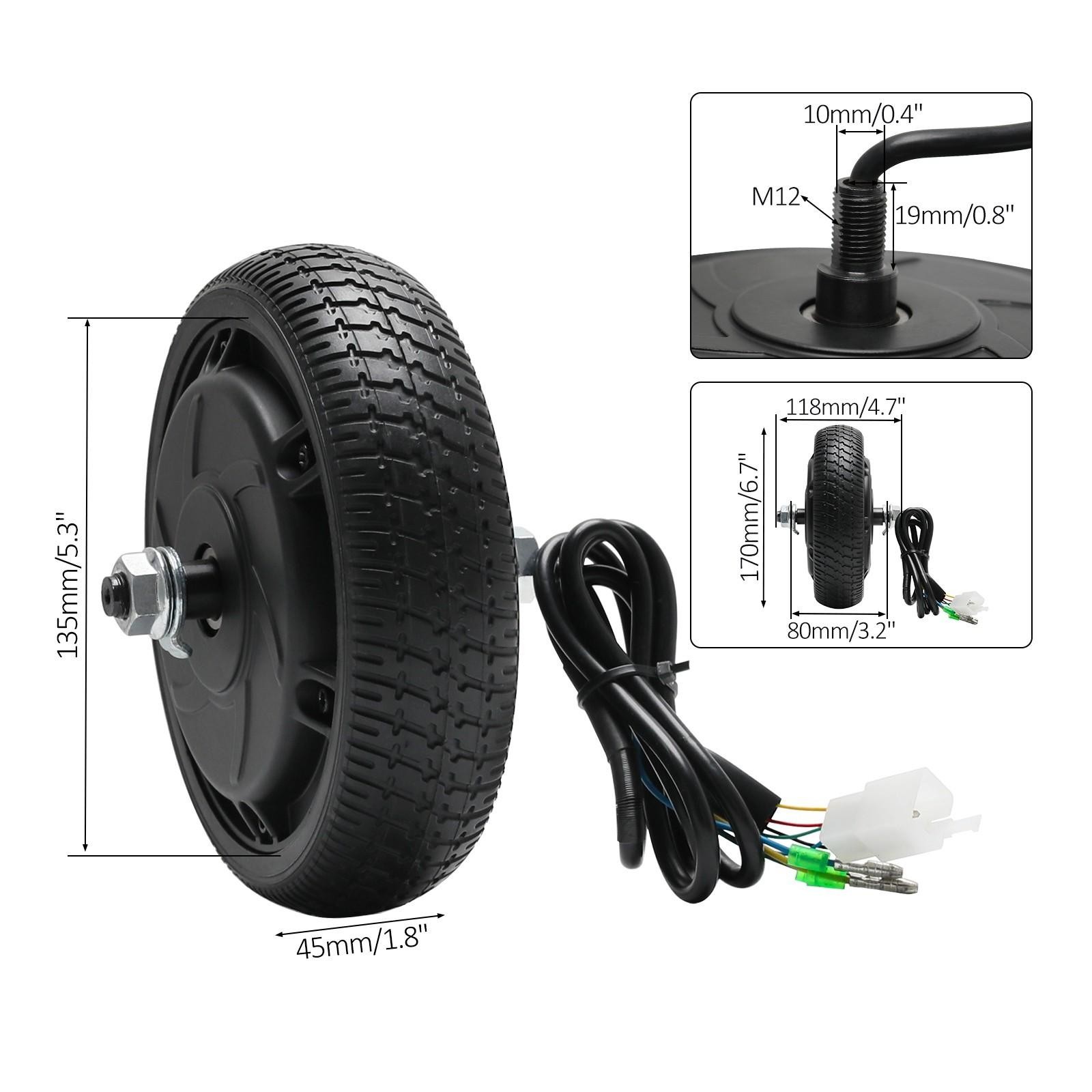 Electric Bike Hub Motor Kit 24V 250W Brushless Motor 6.5″Wheel Wheelbarrow EBike