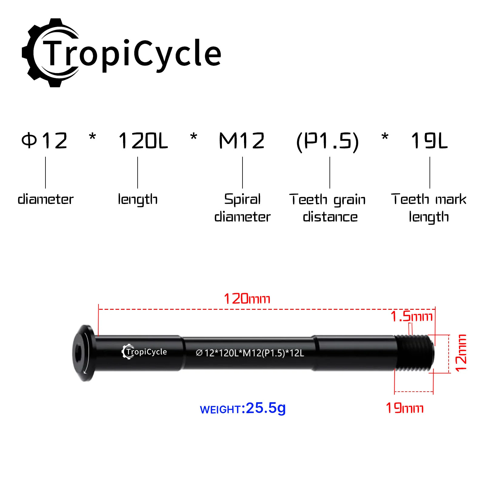 MTB Road Bike Thru Axle M12 Front Rear 12×100 142 148 Aluminum Alloy