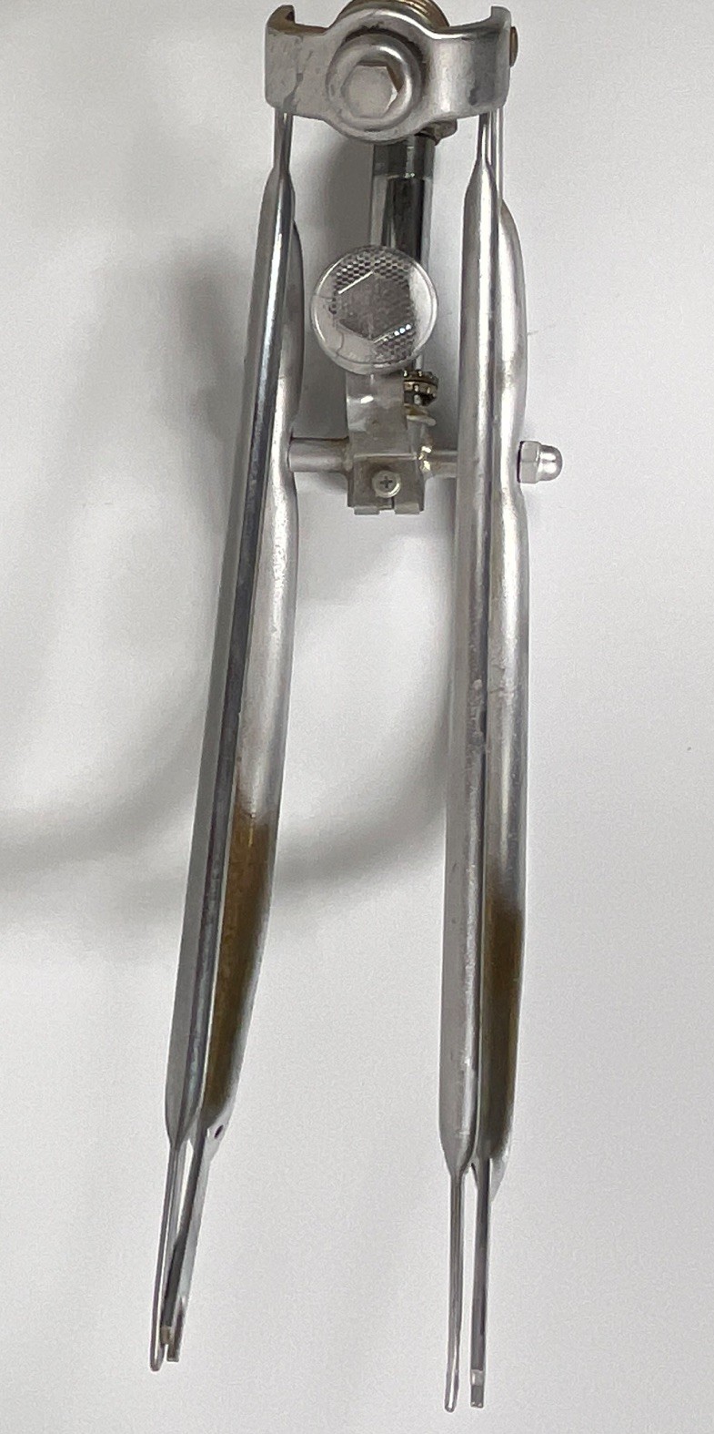 20” Springer Suspension Steel Cruiser Fork, Silver, 1 in Threaded Steering Tube