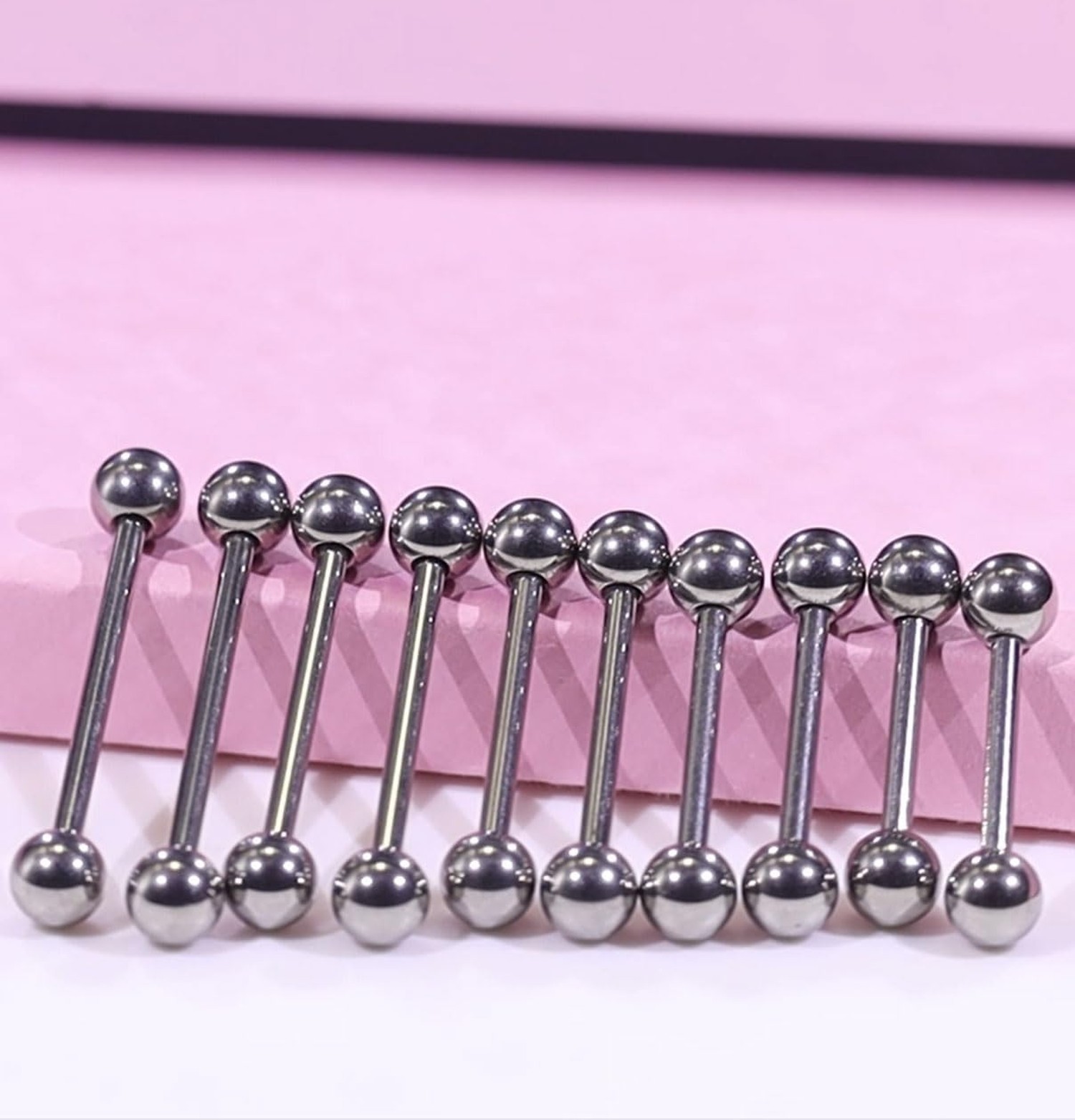 16G 14G 12G Nipple Piercings Tongue Rings Externally/Internally Threaded Hypo…