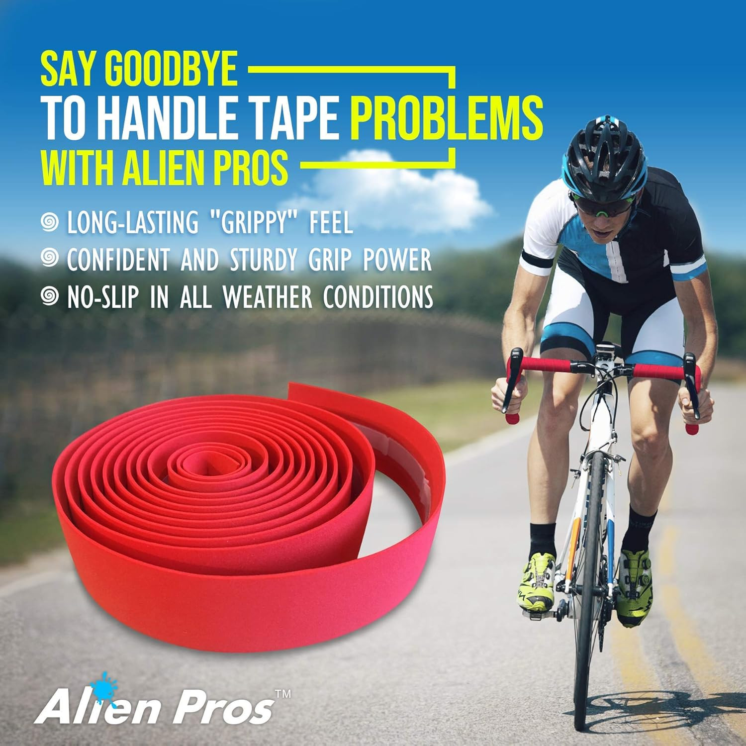 Bike Handlebar Tape EVA (Set of 2) Red – Enhance Your Bike Grip with These Bicyc