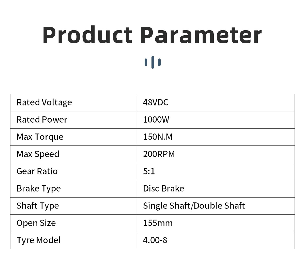 13 Inch 48V High-Torque 150N.m Low-Speed 5-15Km/h Electric Hub Motor