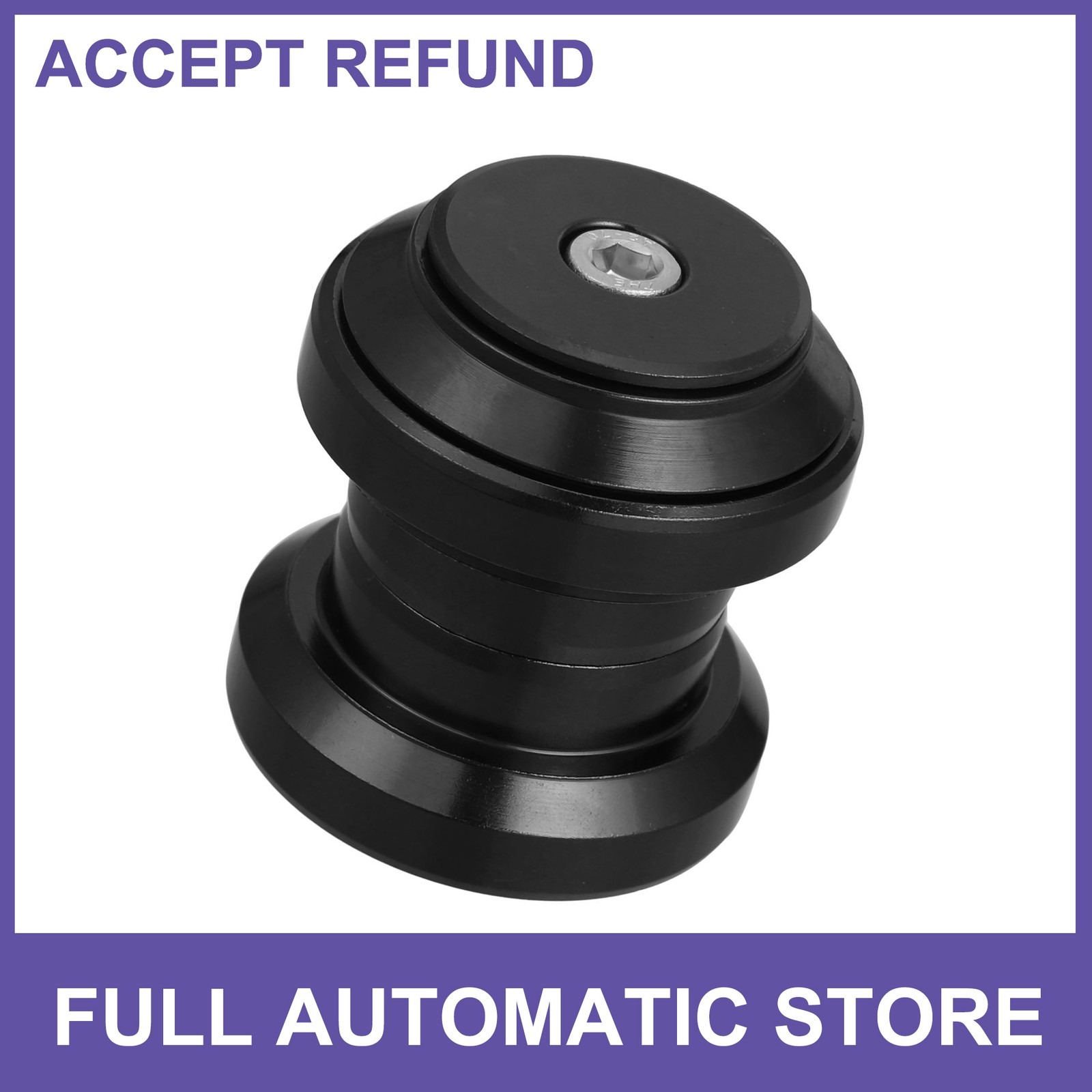 34mm 1-1/8inch Threadless MTB Bike Bicycle Sealed External Bearing Headset Black