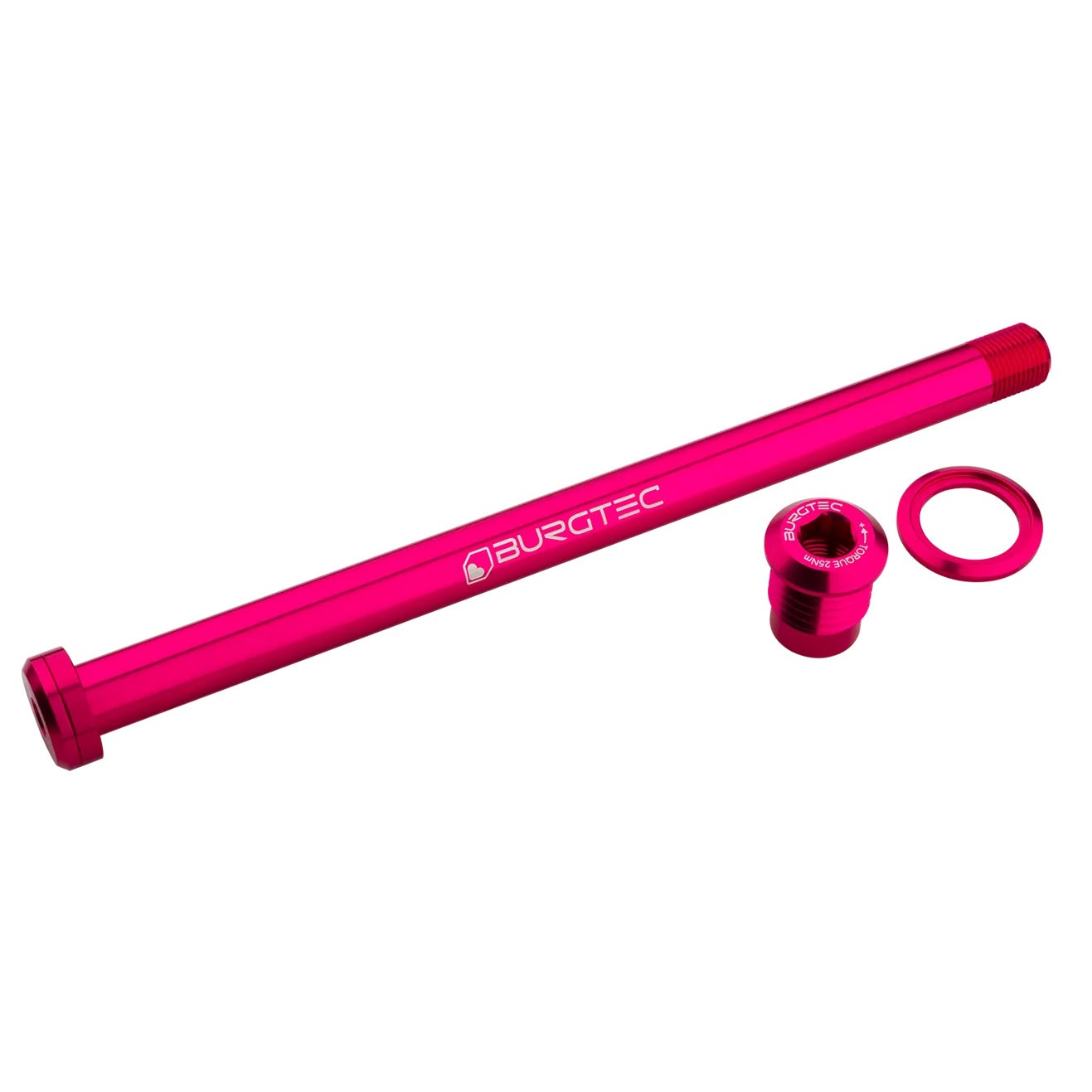 Burgtec 180mm x 12mm 1.00mm Pitch Rear Axle – Toxic Pink
