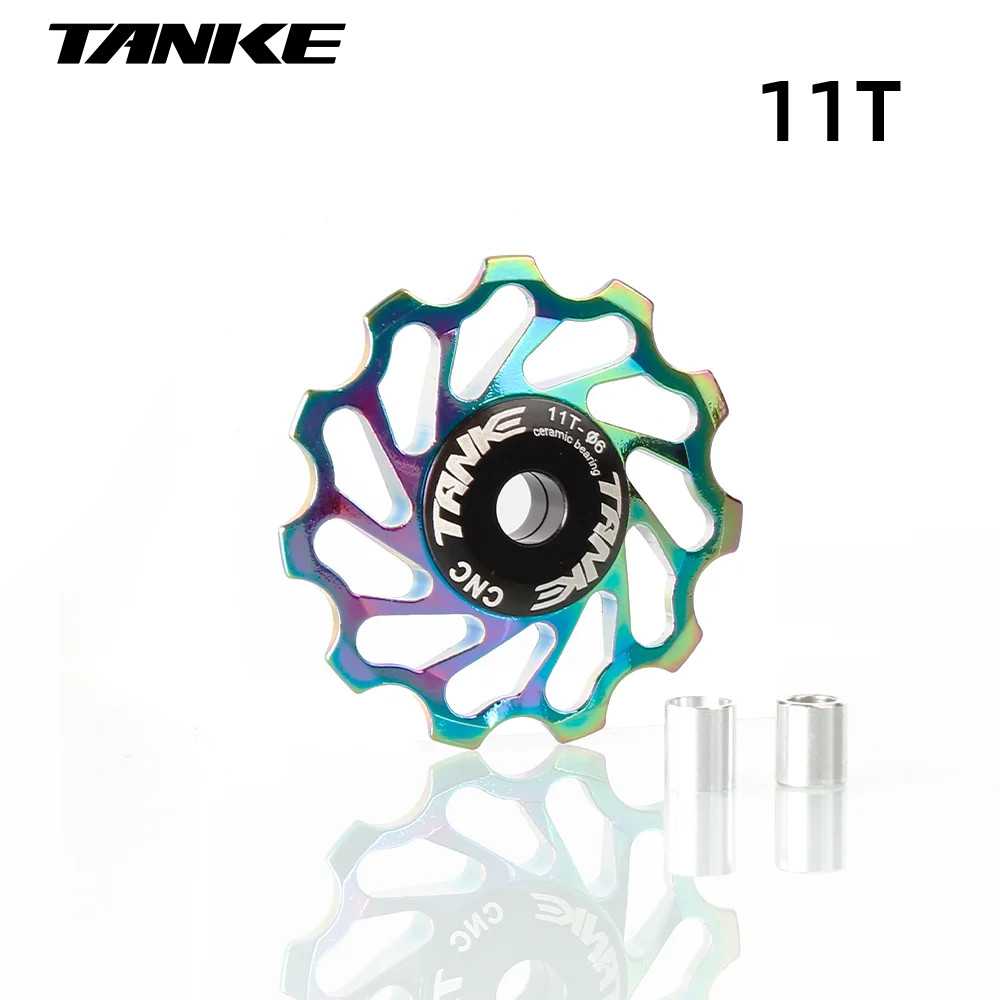 MTB Bike Jockey Wheel Ceramic Bearing AL7075 CNC 11T 13T 15T 17T Pulley