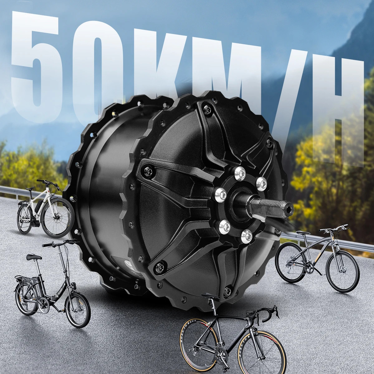 48V 750W 4.0Tire Hub Motor Wheel Dropout 170-175mm for Snow Ebike Conversion Kit