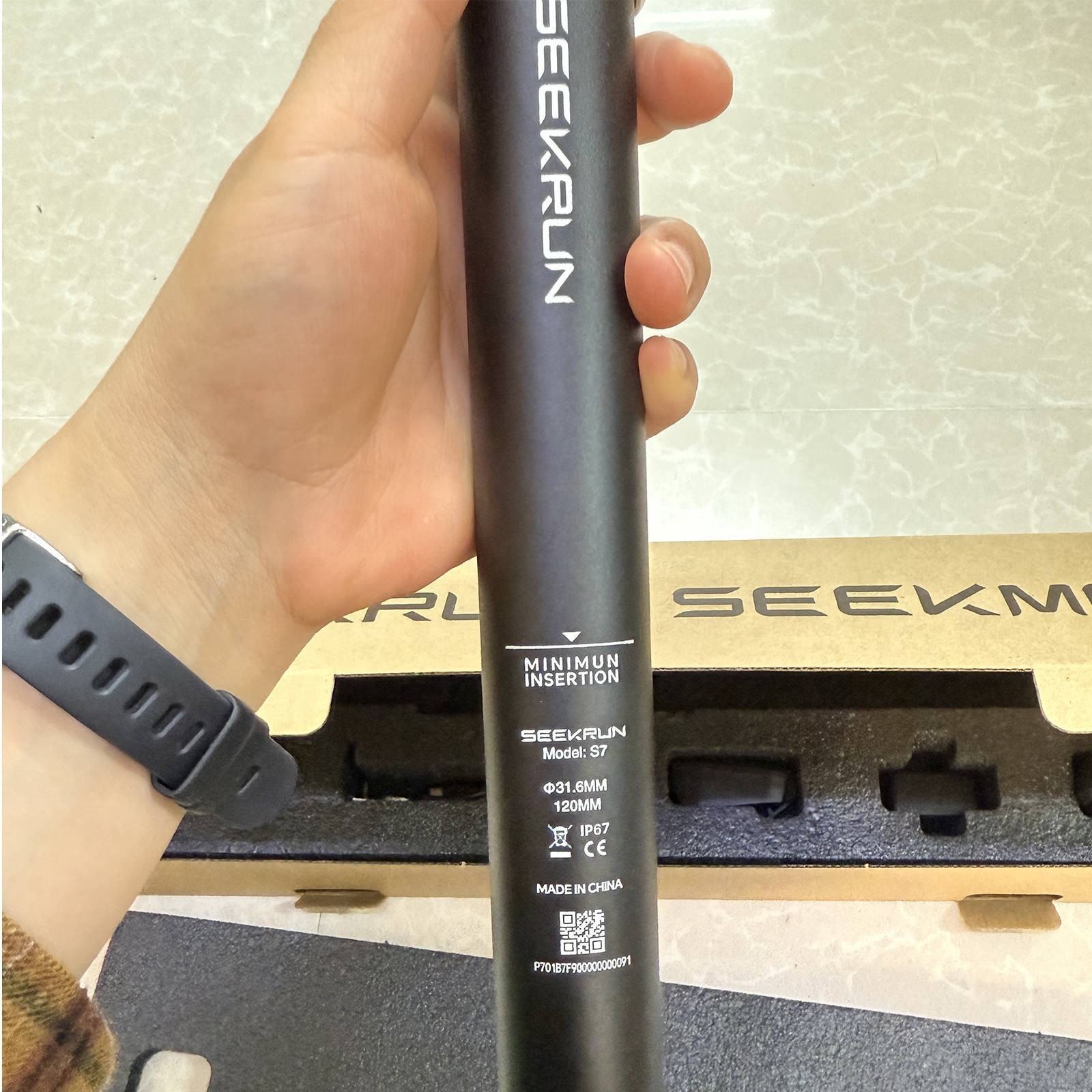 SEEKRUN S7 Bluetooth Dropper Seatpost MTB Seat Post Wireless 100/120/150/175mm