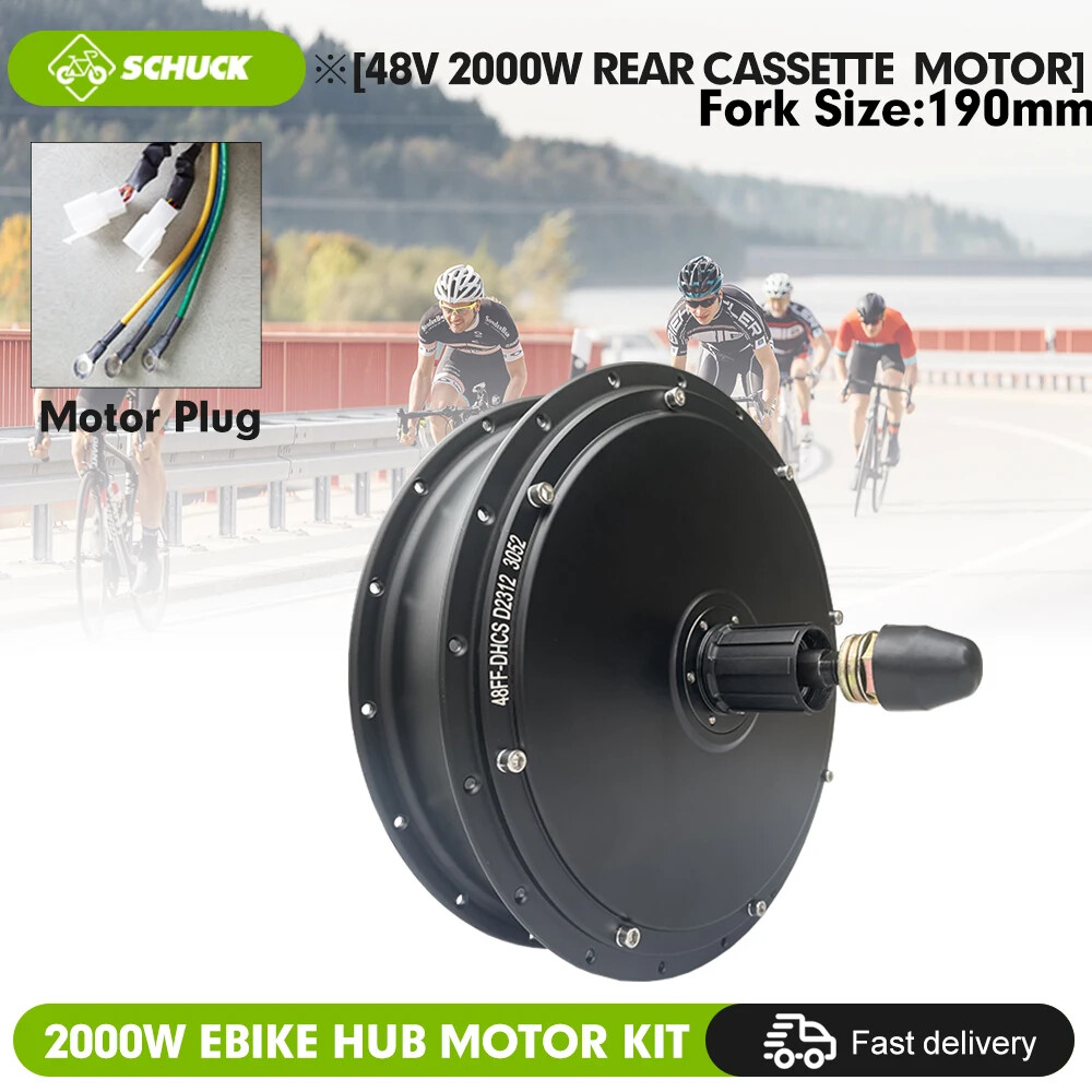 20 24 26inch 48V 2000W Snow E-bike Fat Brushless Gearless Rear Wheel Hub Motor