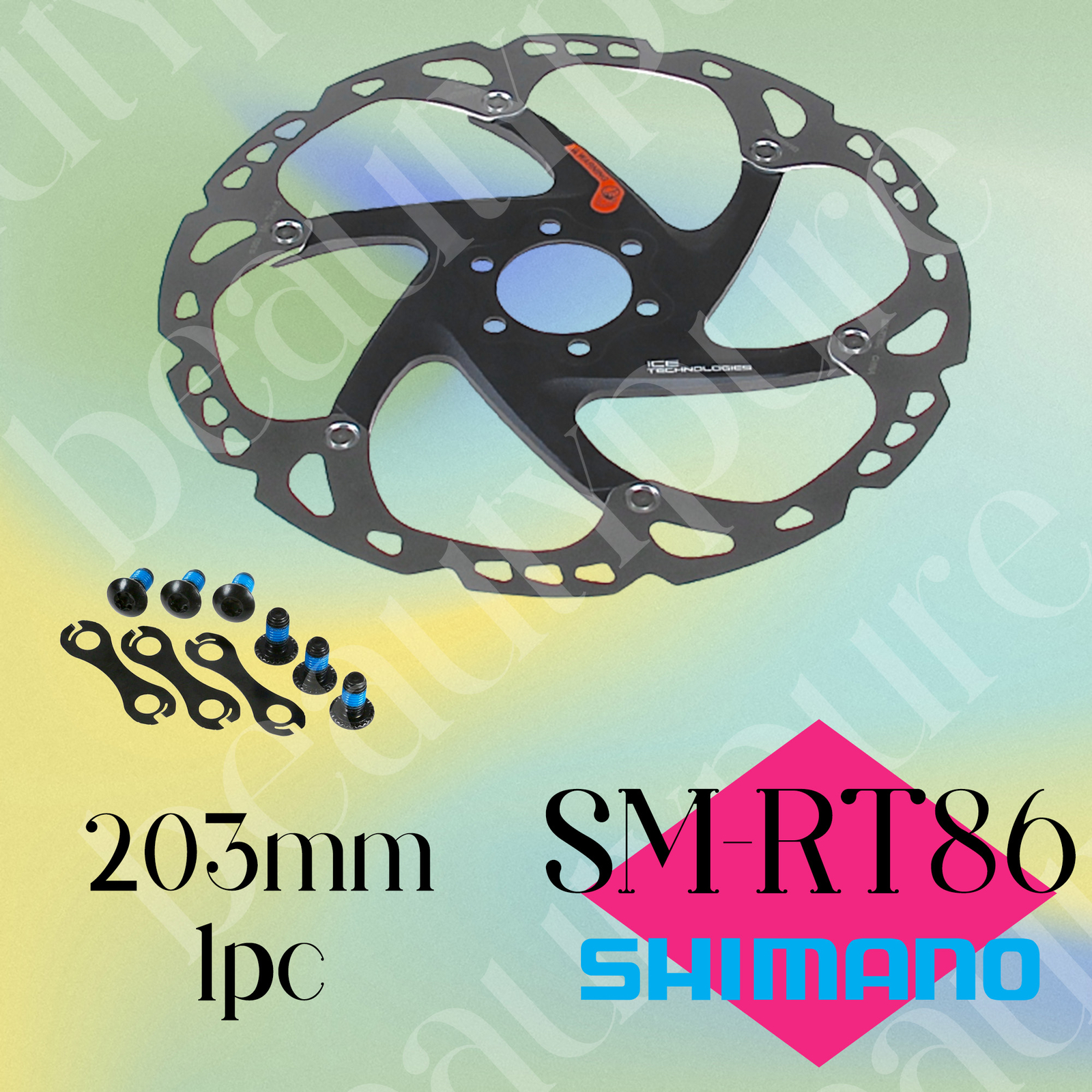 SHIMANO DEORE XT SM-RT86 ICE-TEC 6Bolts 203mm Disc Brake Rotors NEW NO BOX
