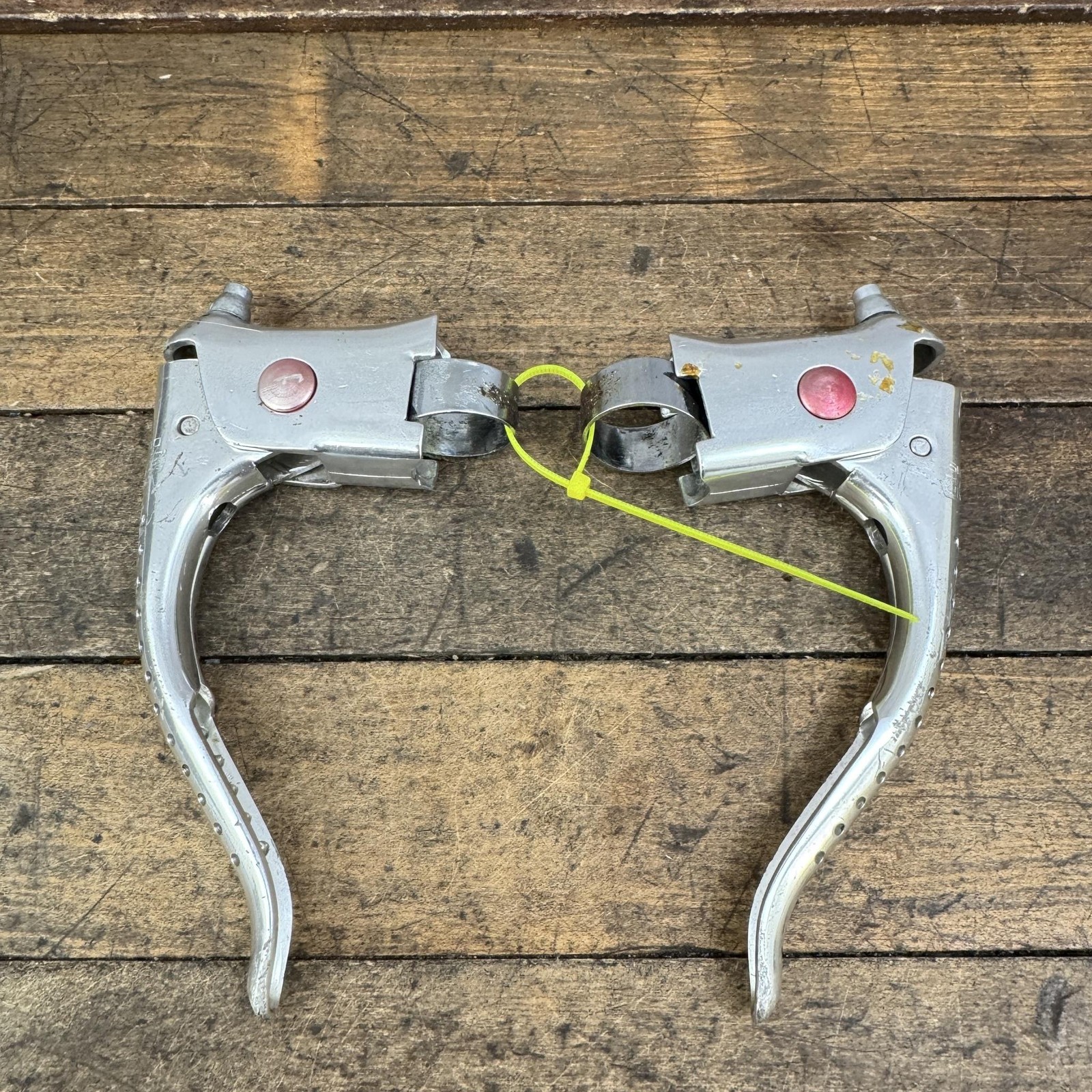 Vintage Shimano Dura-Ace Brake Levers Drilled 1st Gen Non-Aero Drop Bar 70s