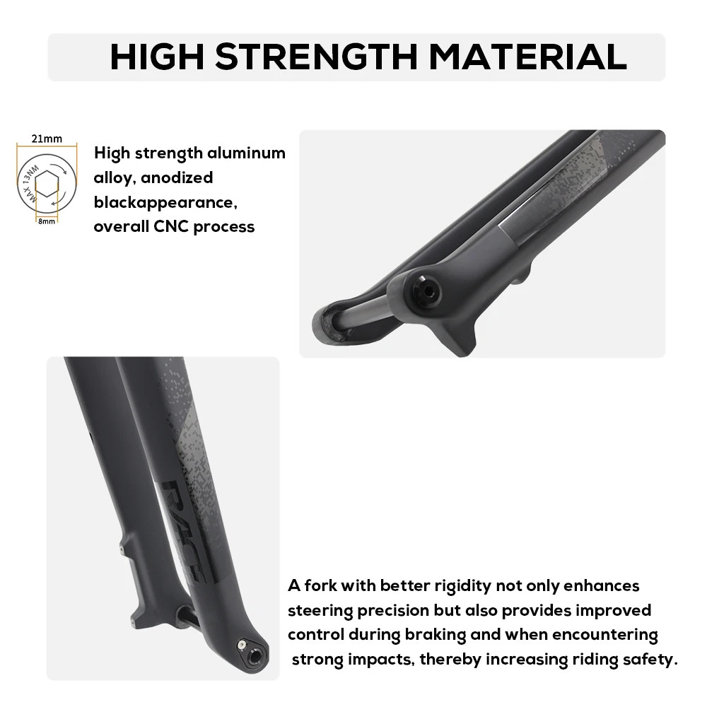 26 27.5 29ER Full Carbon Fiber MTB Rigid Fork 15*110mm Boost Disc Brake