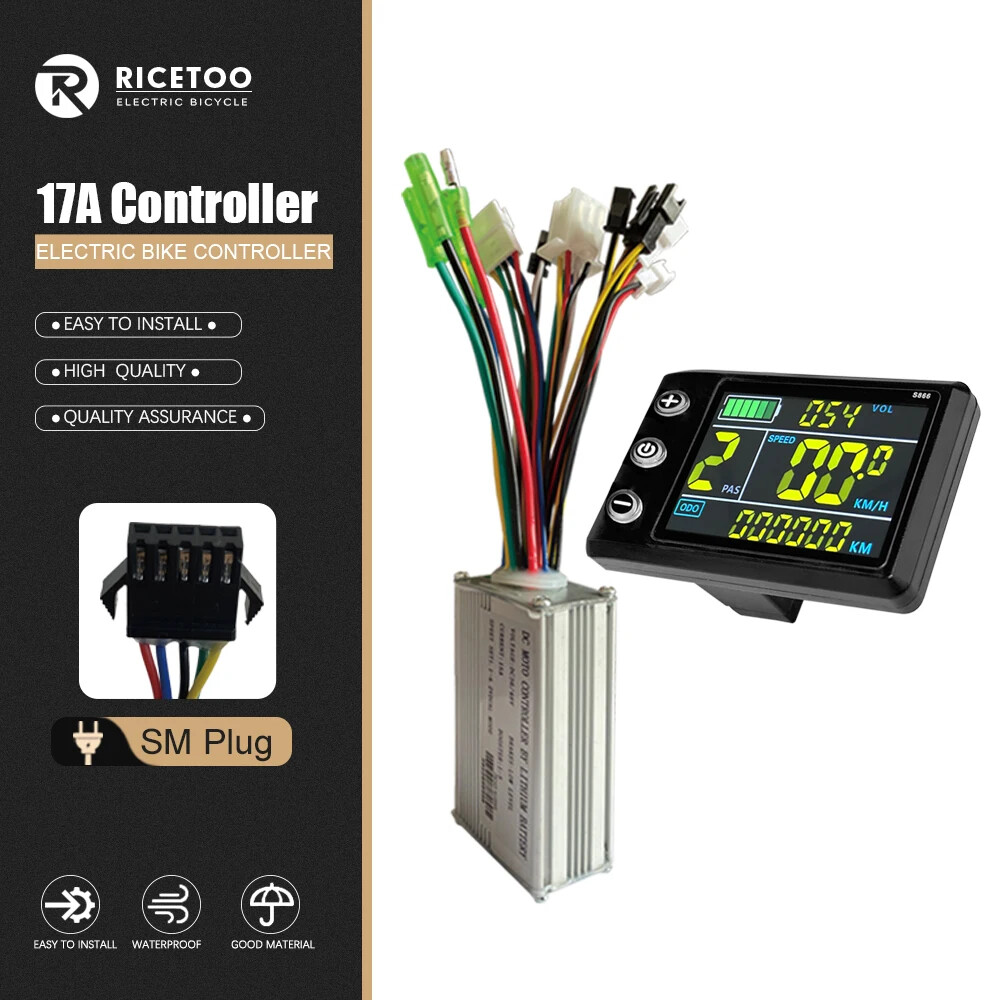 15A-35A E-bike Sinewave Controller 250W-1500W Brushless Motor S866 LCD Display