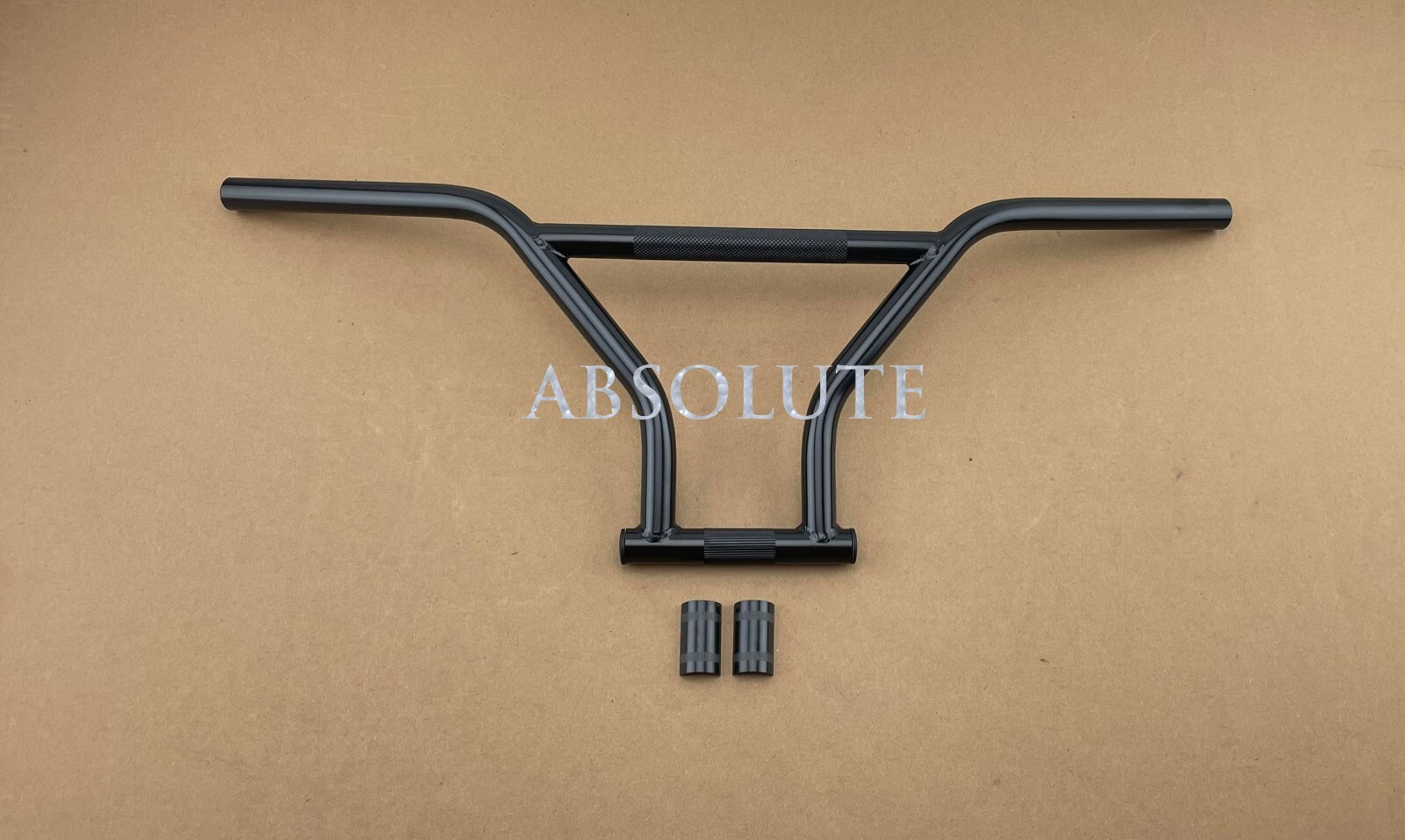 ABSOLUTE 330 BICYCLE HANDLEBAR 22.2MM IN BLACK W/SHIM TO CONVERT TO 25.4MM